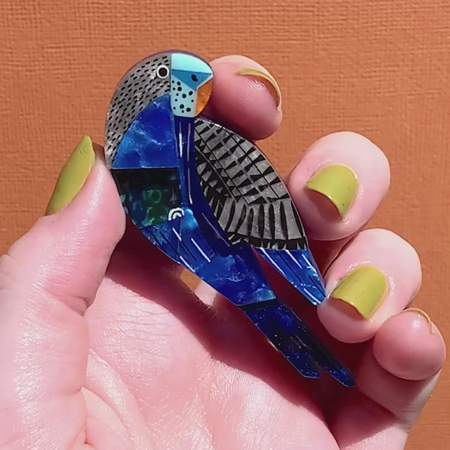 A Budgie Named Chirp Brooch*Erstwilder Clearance