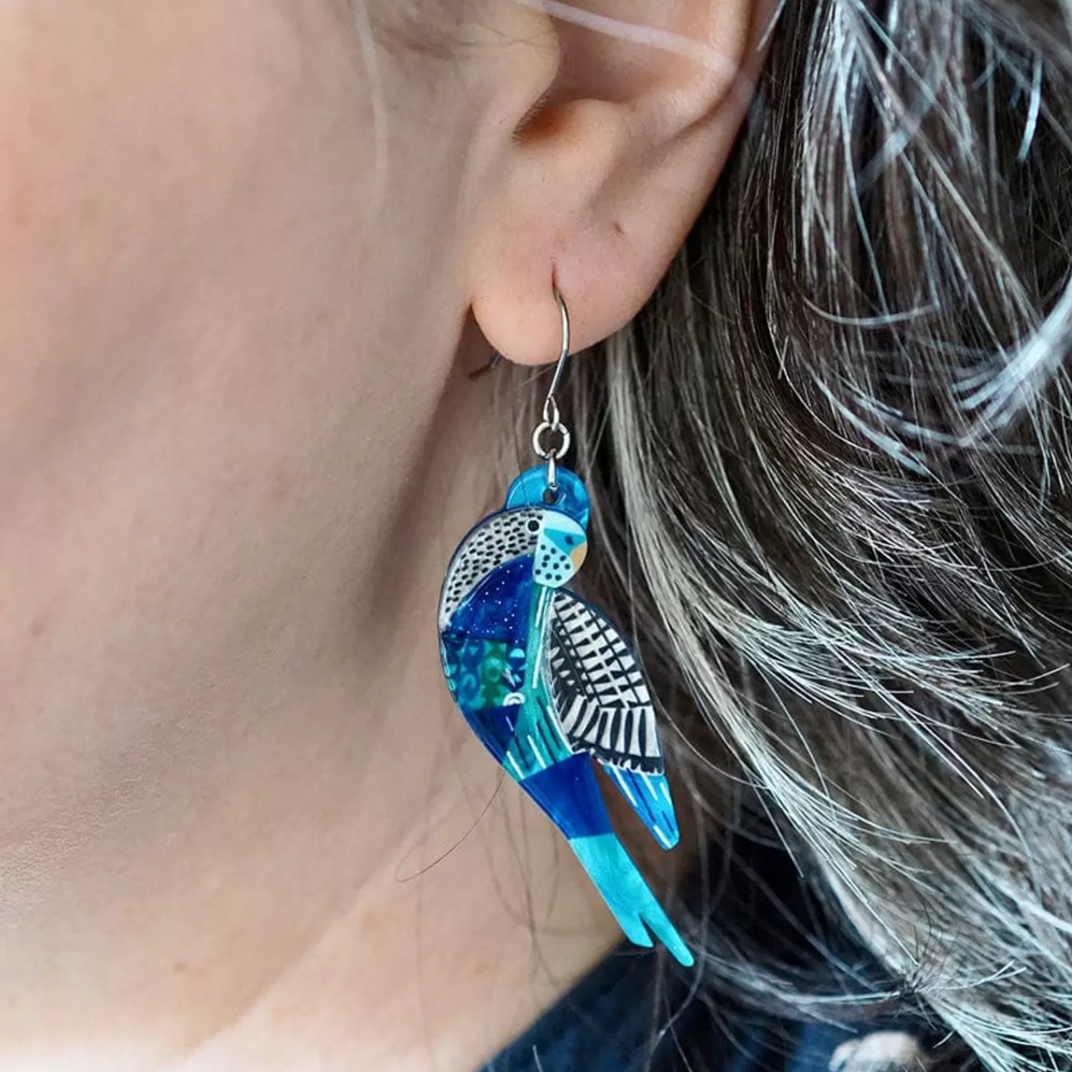 A Budgie Named Chirp Drop Earrings*Erstwilder Cheap