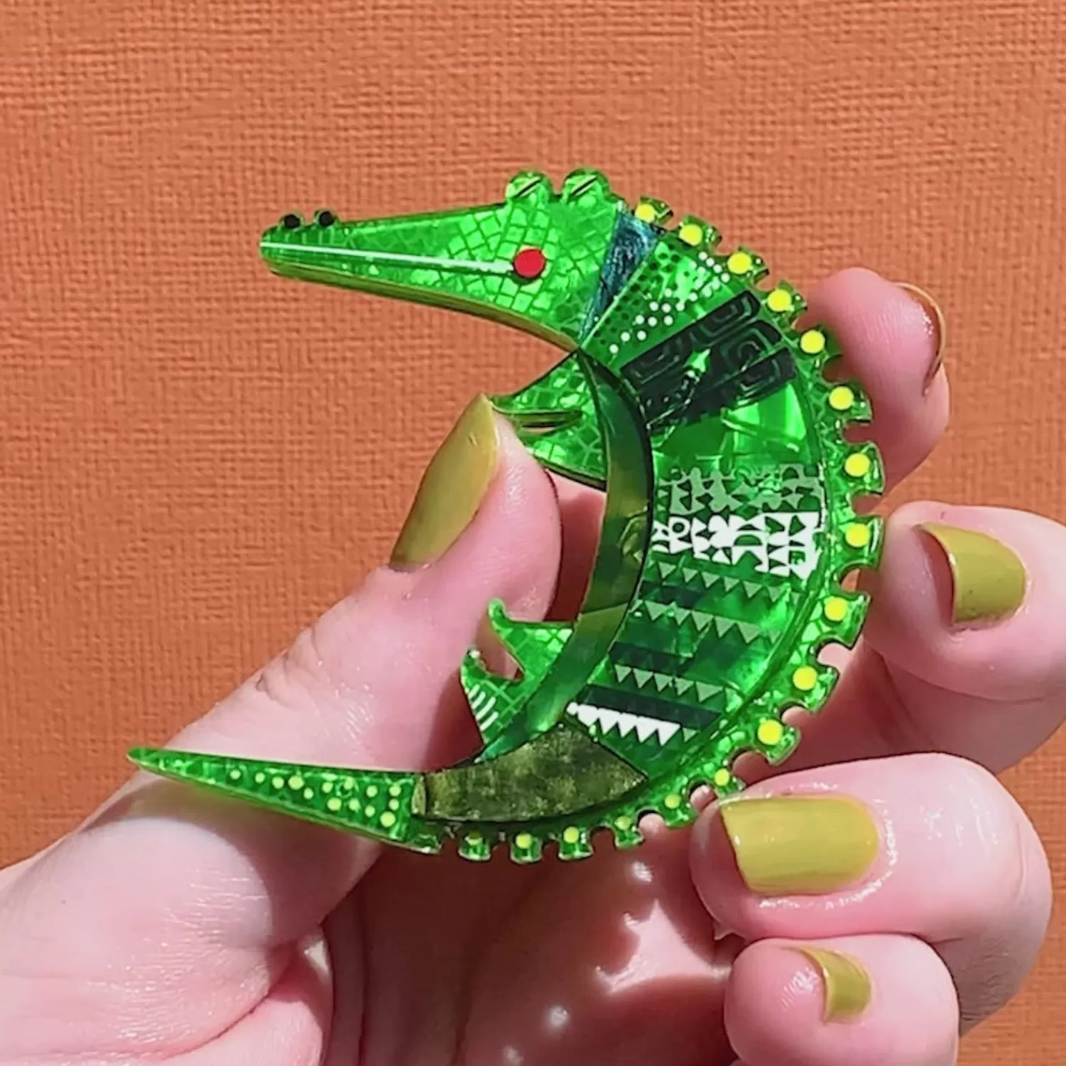 A Crocodile Named Growl Brooch*Erstwilder Online