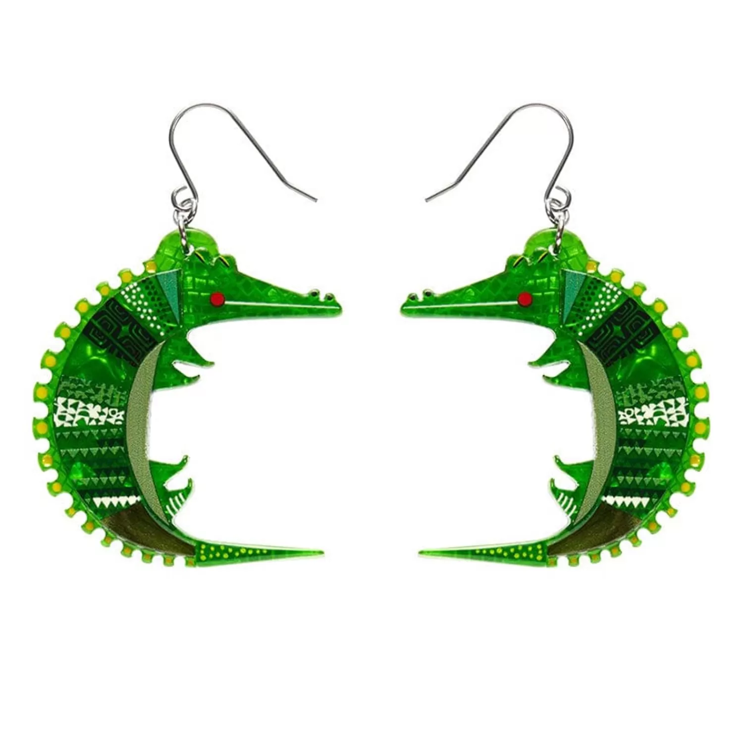 A Crocodile Named Growl Drop Earrings*Erstwilder Discount