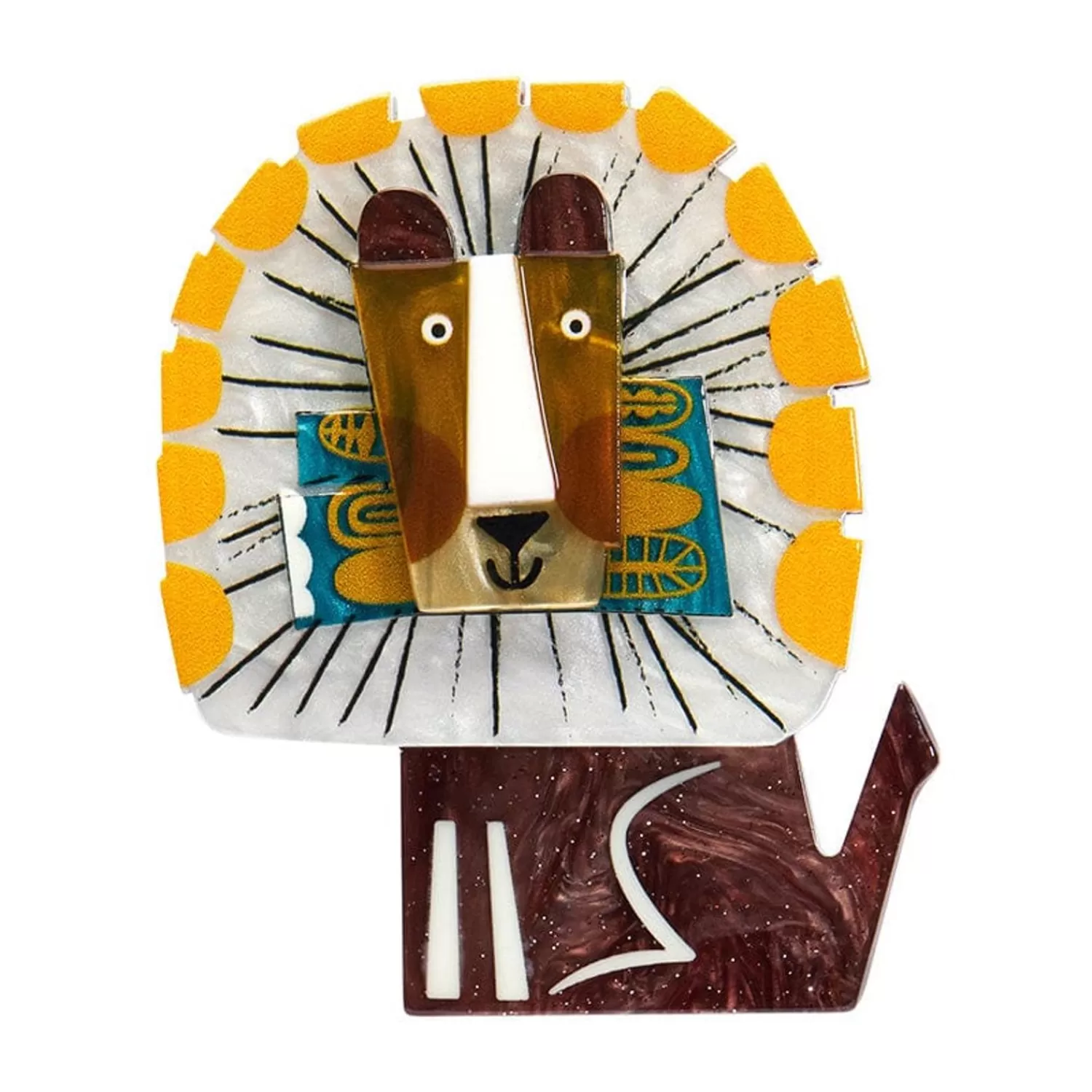 A Lion Named Roar Brooch*Erstwilder Cheap