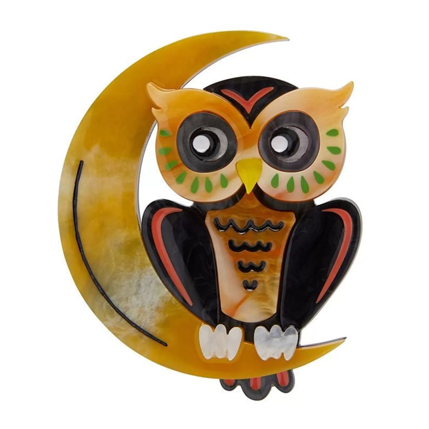 A Moon With View Owl Brooch*Erstwilder Cheap