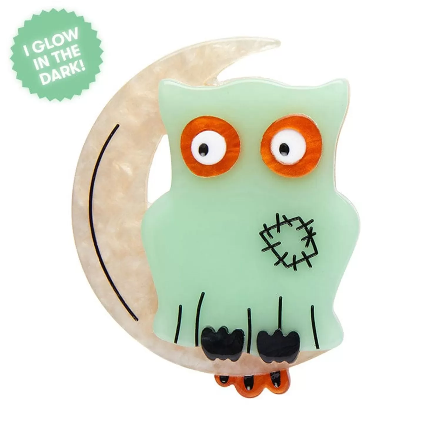 A Most Ghostly Owl Brooch*Erstwilder Cheap