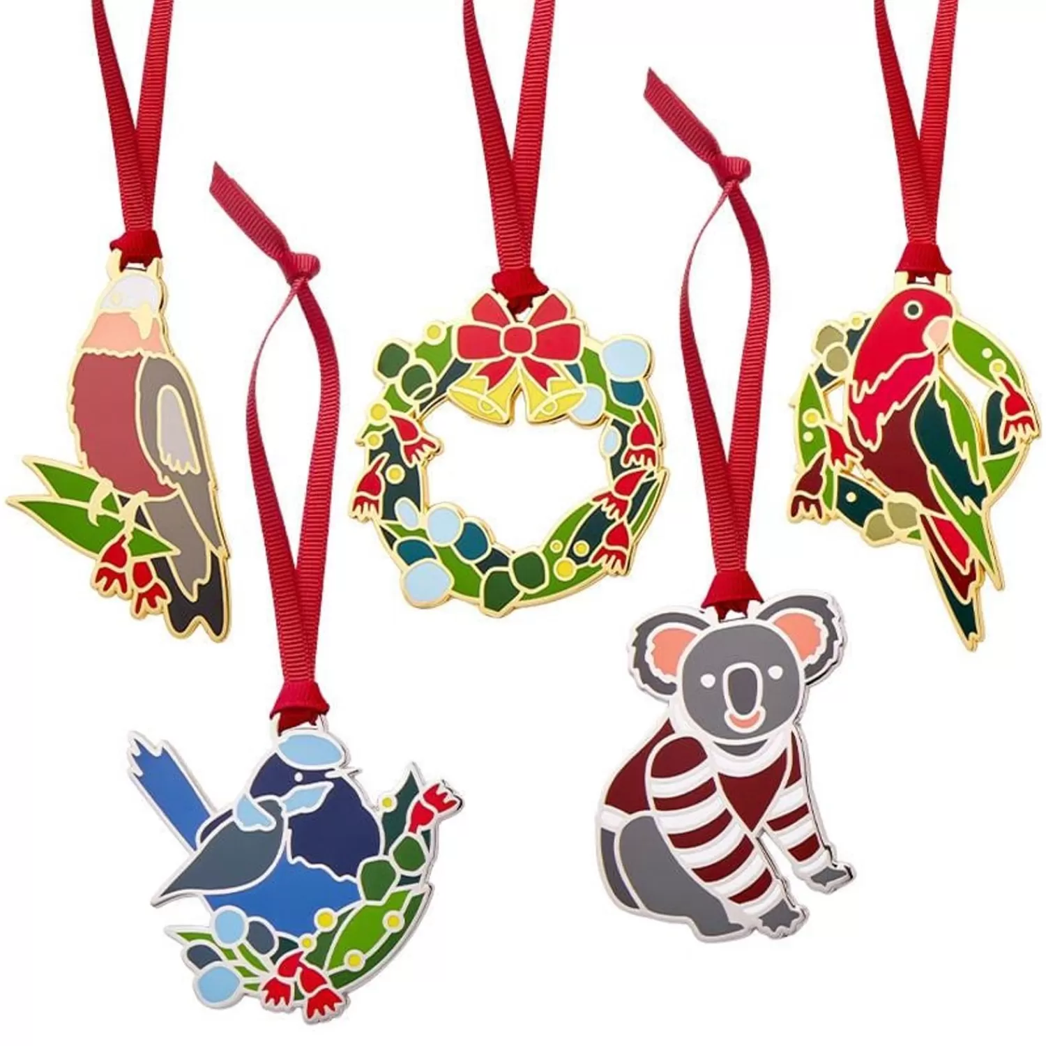 An Australian Christmas Ornament Pack - 5 Piece*Erstwilder Clearance