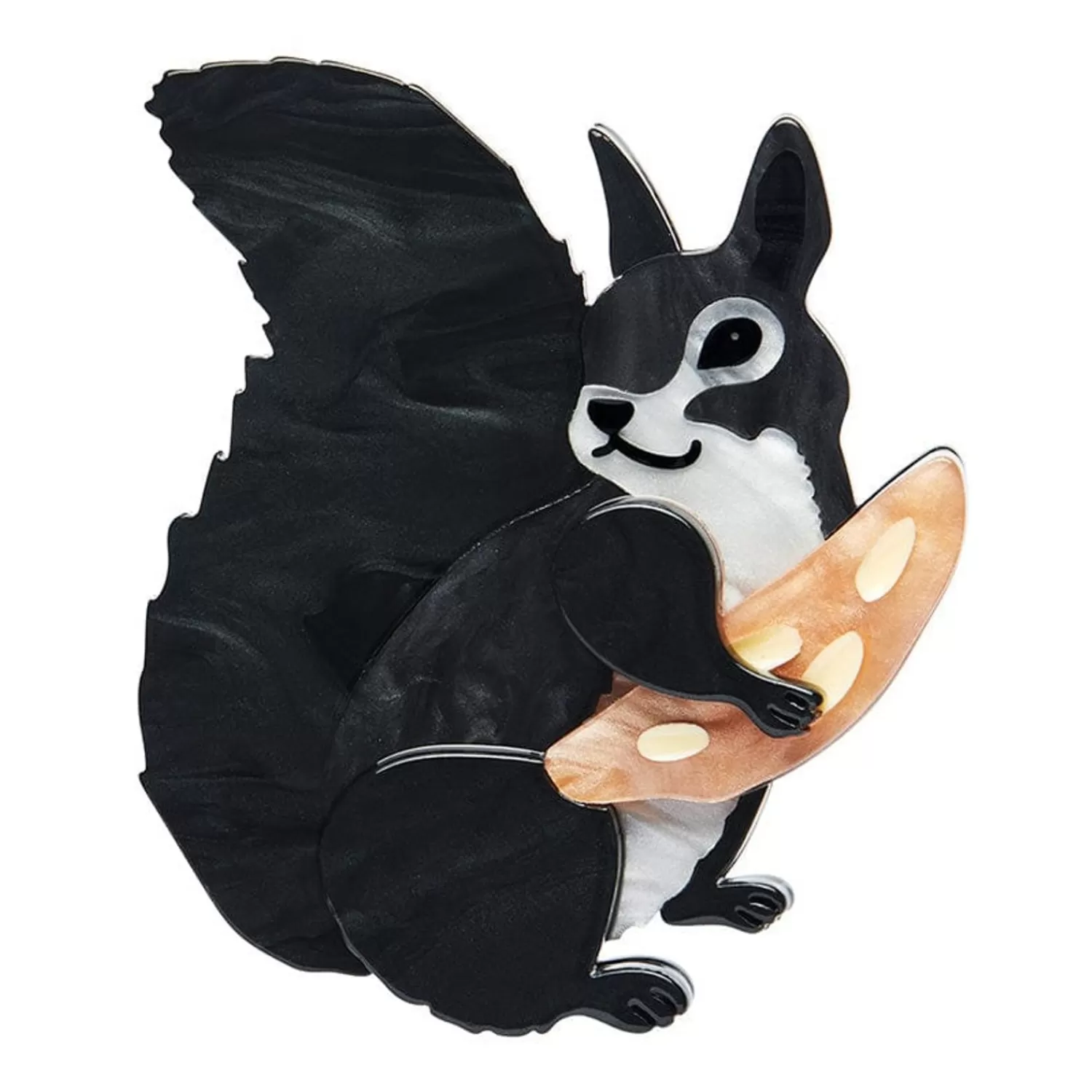 Bellisimo Black Squirrel Brooch*Erstwilder Discount