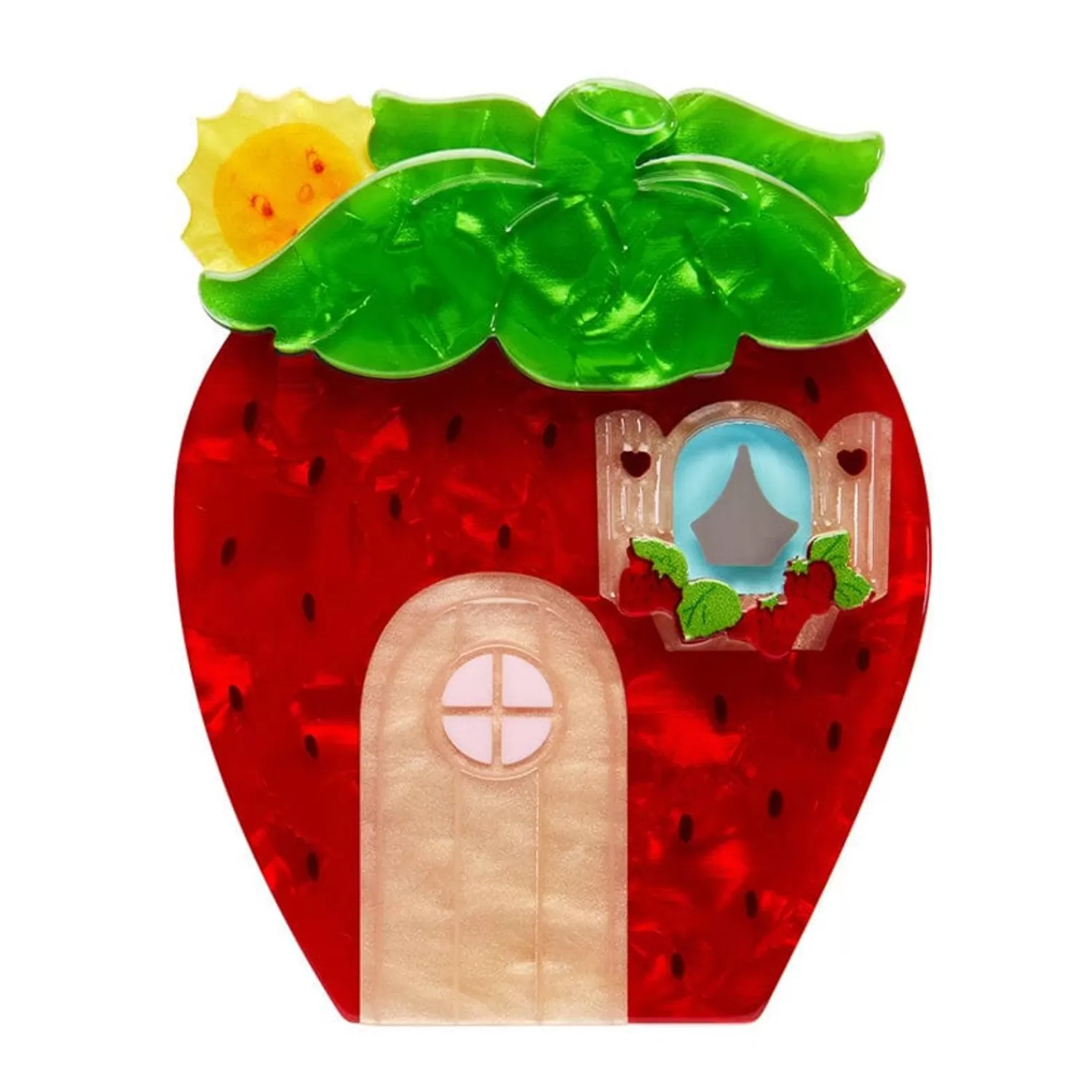 Berry Happy Home Brooch*Erstwilder Clearance