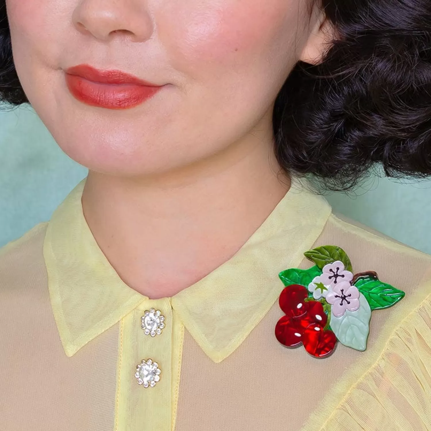 Blossoming Cherries Brooch*Erstwilder Cheap