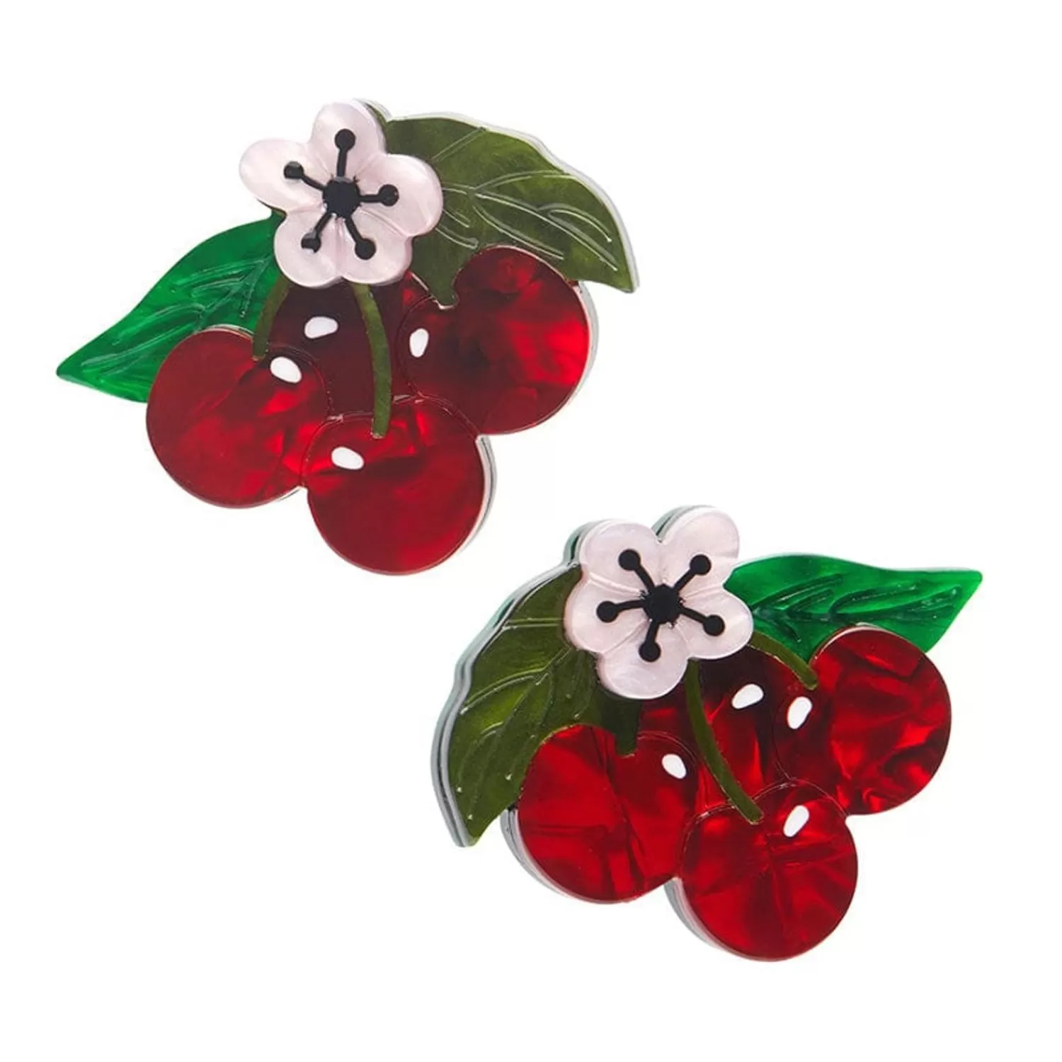 Blossoming Cherries Hair Clips Set - 2 Piece*Erstwilder Discount