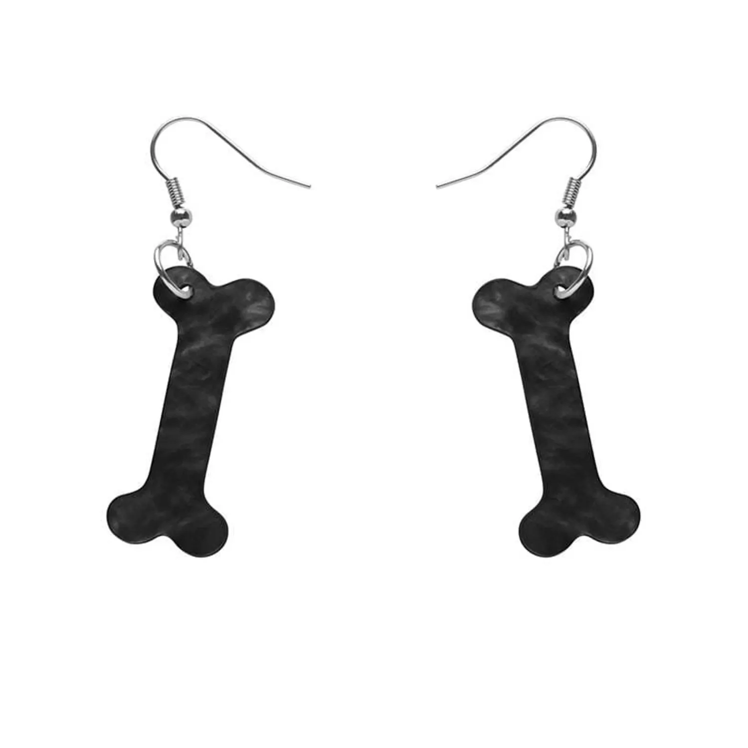 Bones Ripple Resin Drop Earrings - Black*Erstwilder Store