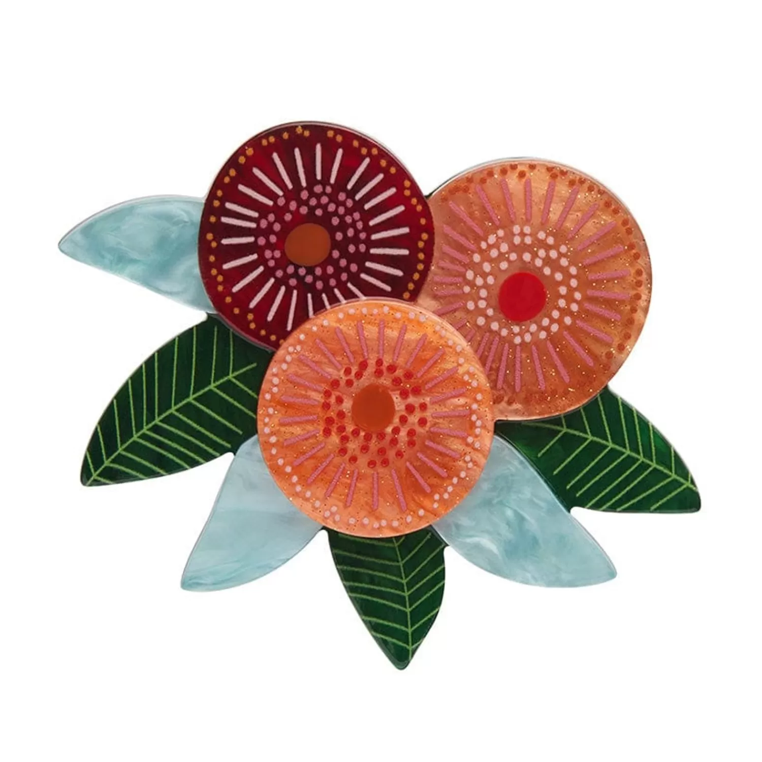 Brilliant Blossoms Flowering Gum Brooch*Erstwilder Shop