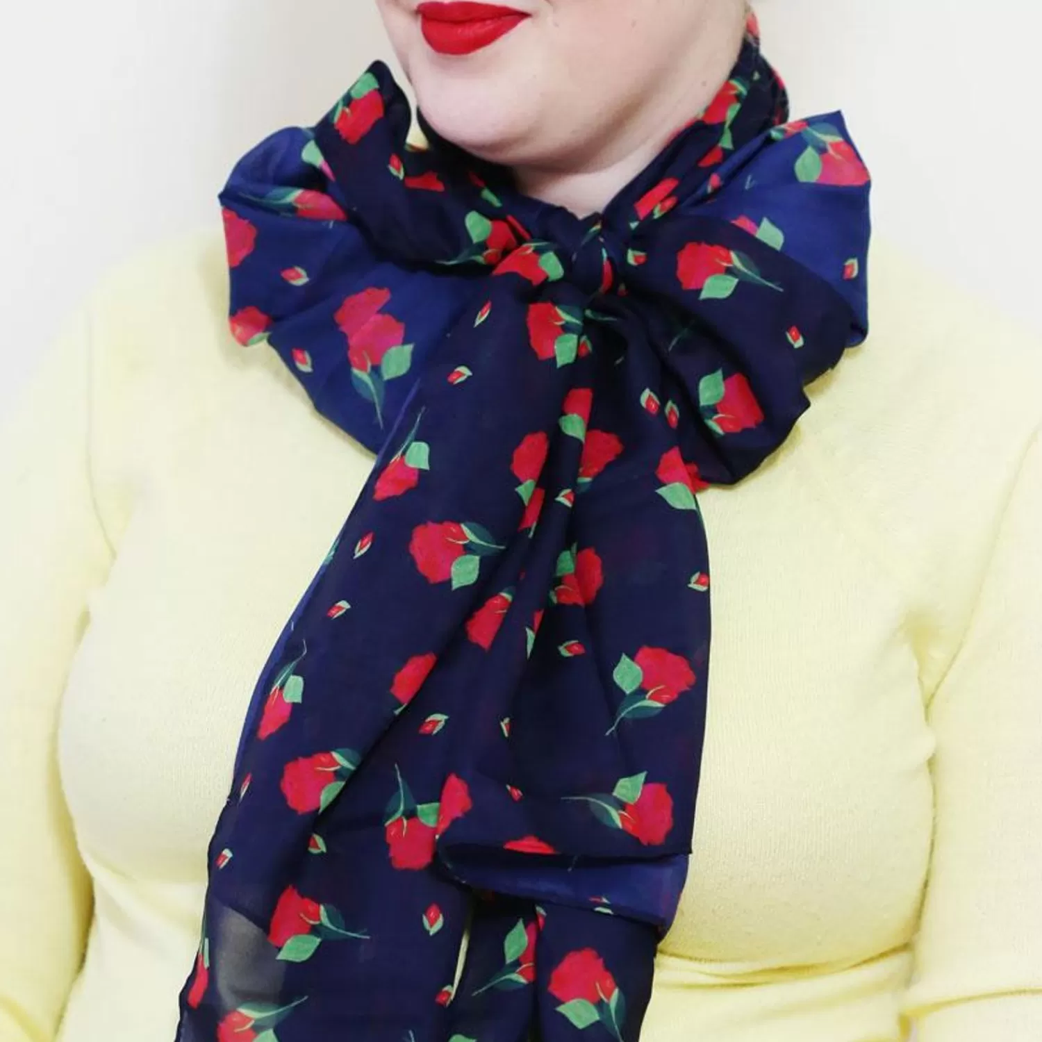 Budding Romance Rose Large Neck Scarf*Erstwilder Sale