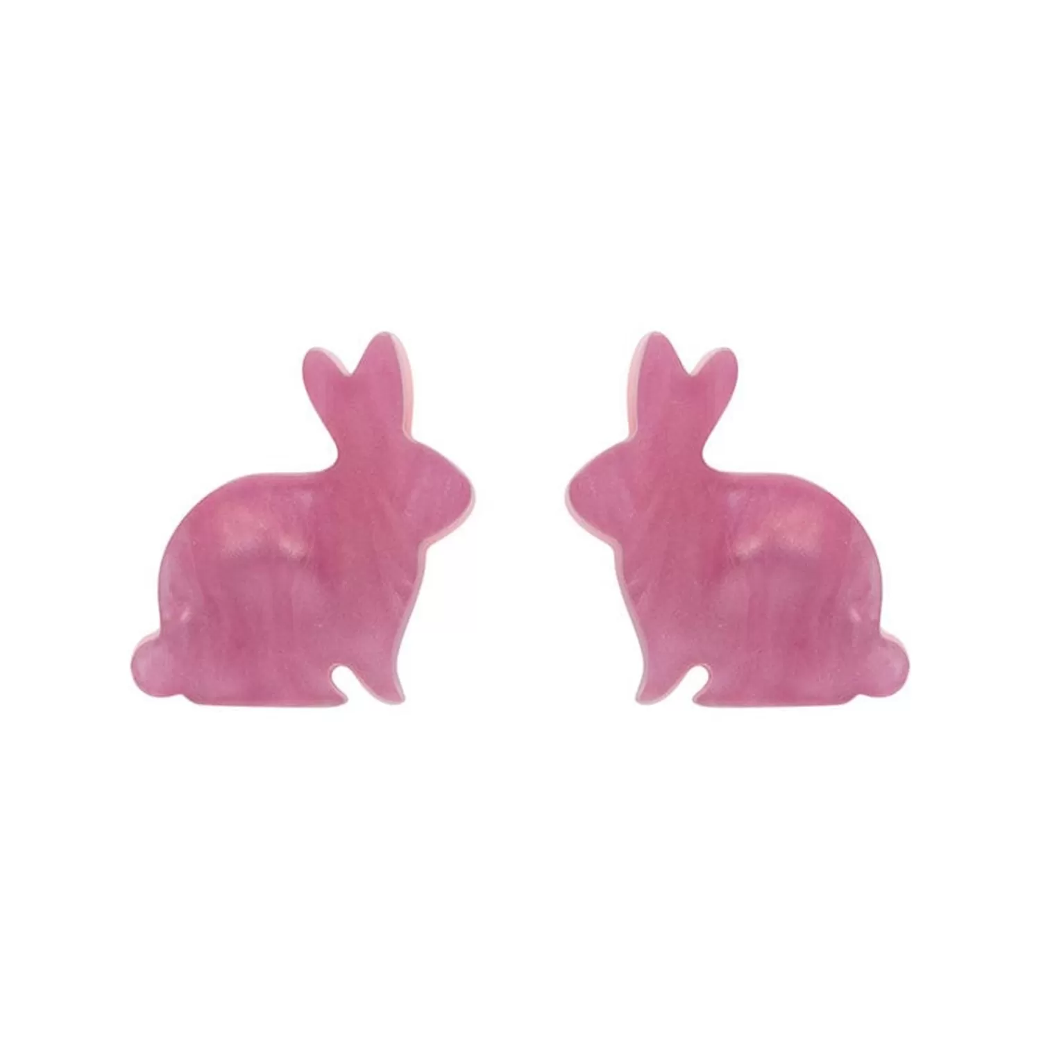 Bunny Ripple Resin Stud Earrings - Mauve*Erstwilder Store