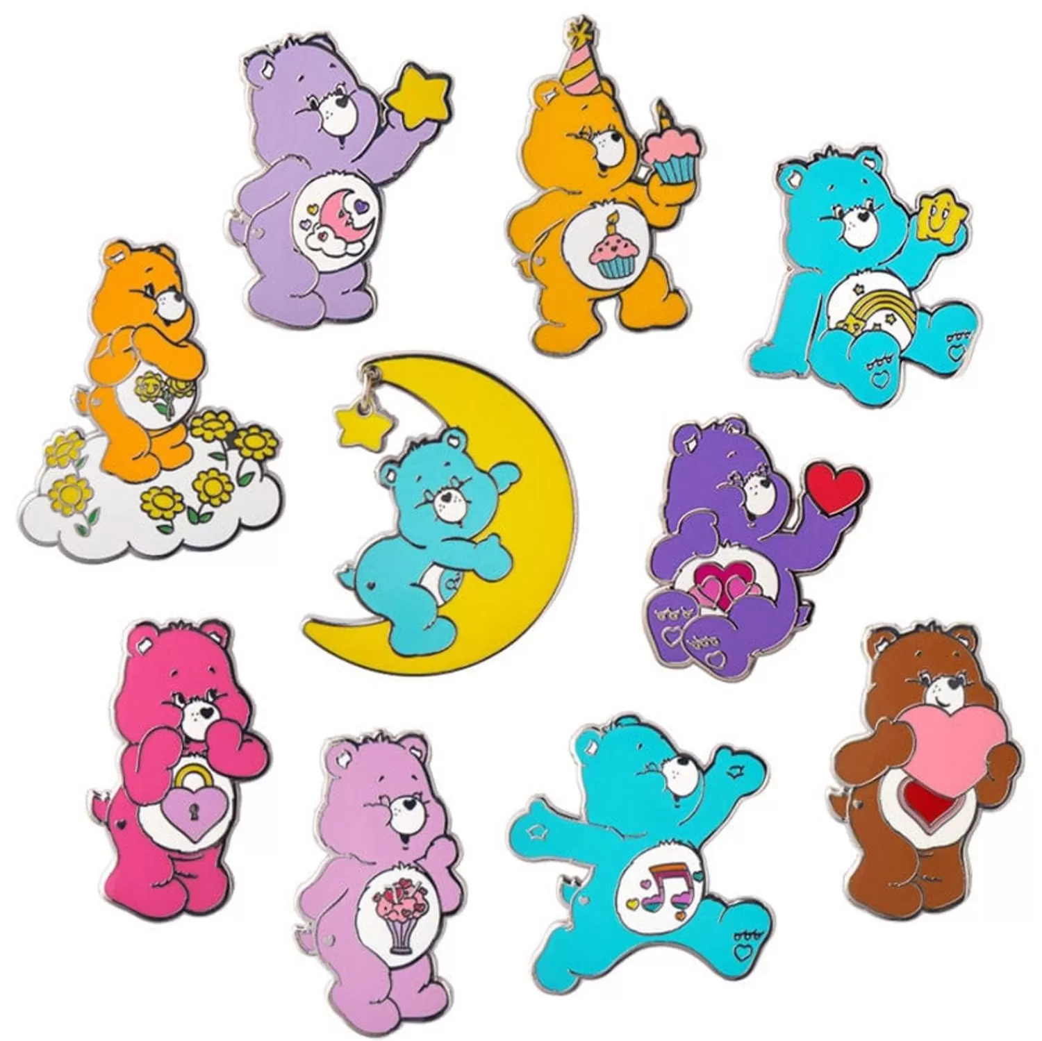 Care Bears Enamel Pin Pack - 10 Piece*Erstwilder Discount