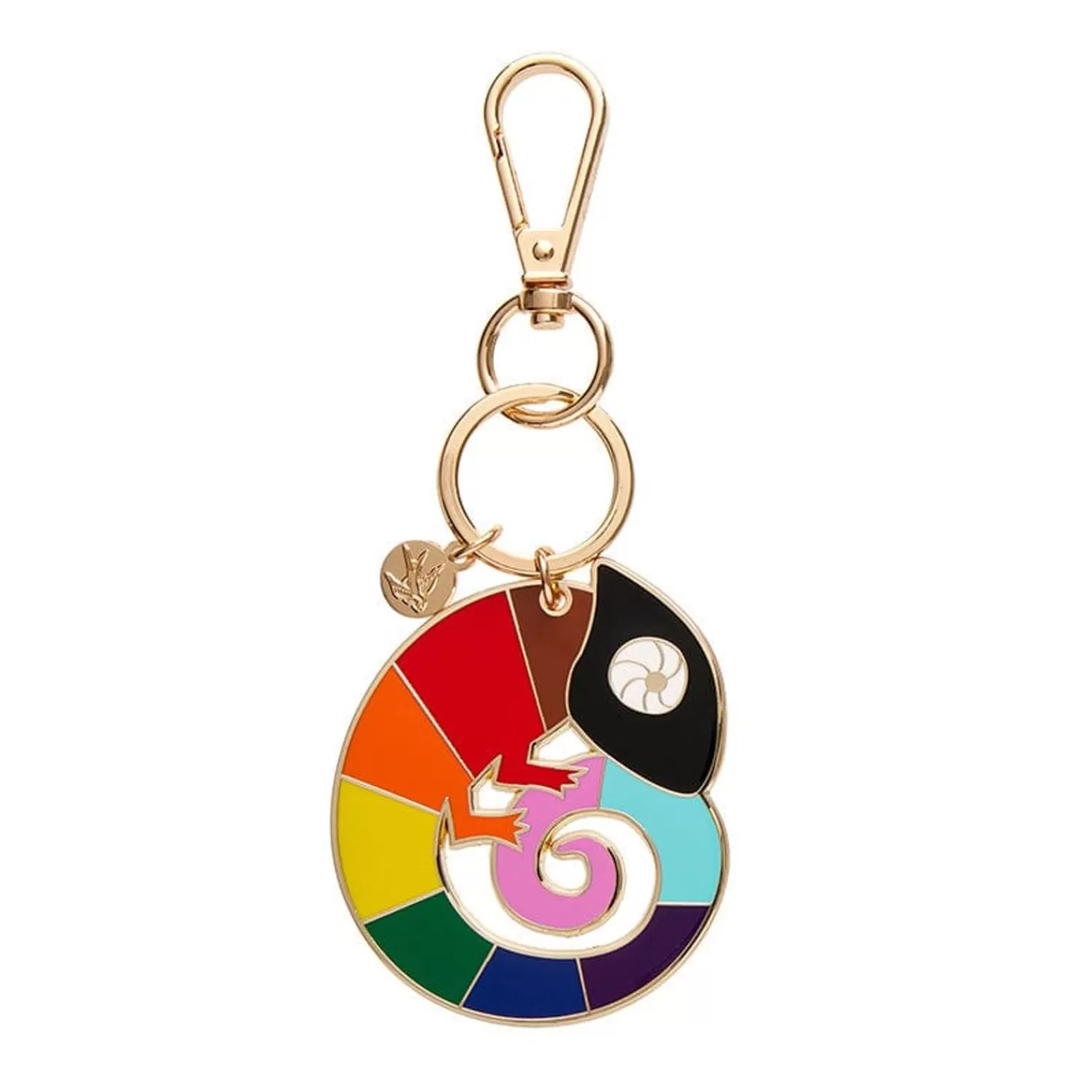 Carmel'S Colourful Chameleon Enamel Key Ring*Erstwilder Sale