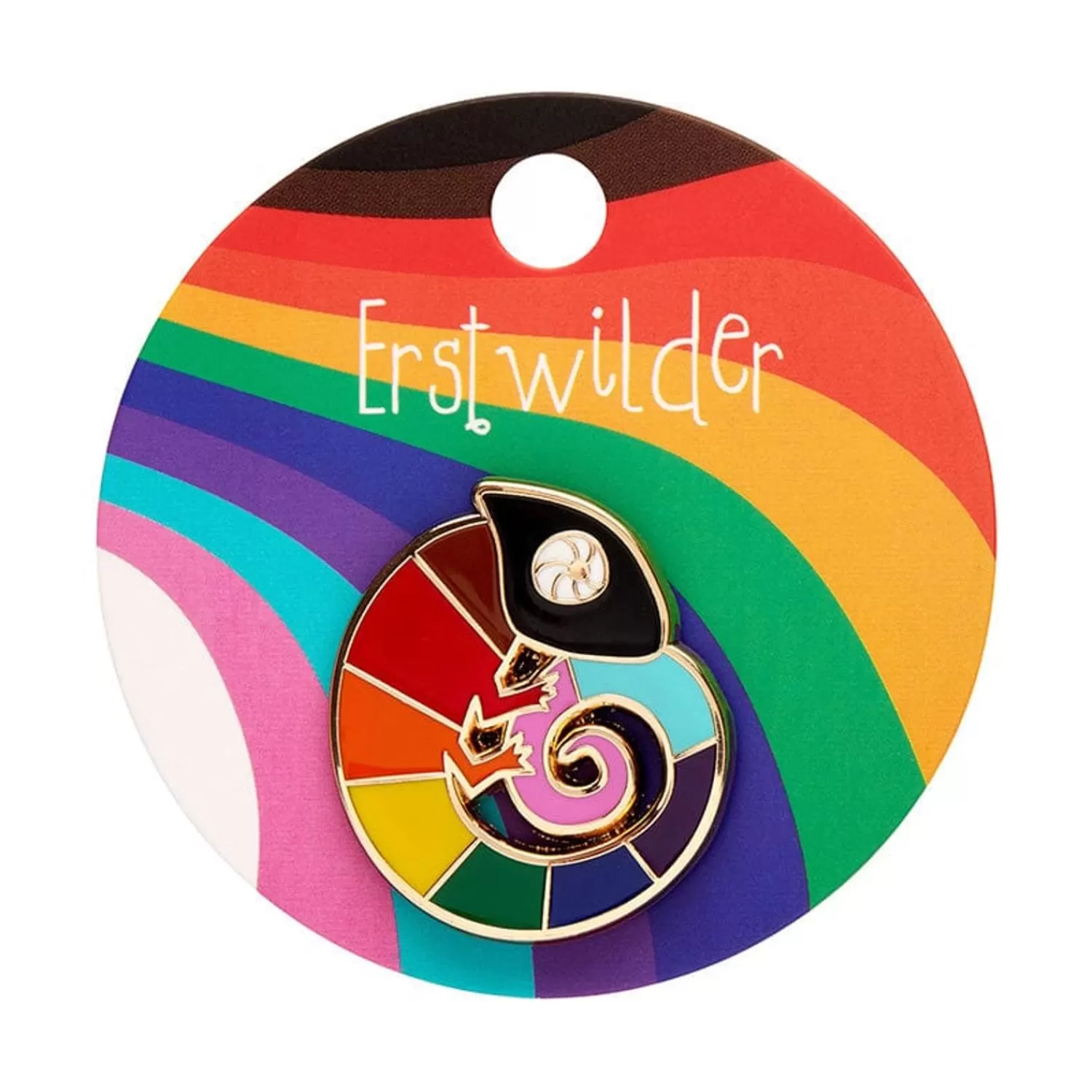 Carmel'S Colourful Chameleon Enamel Pin*Erstwilder Best