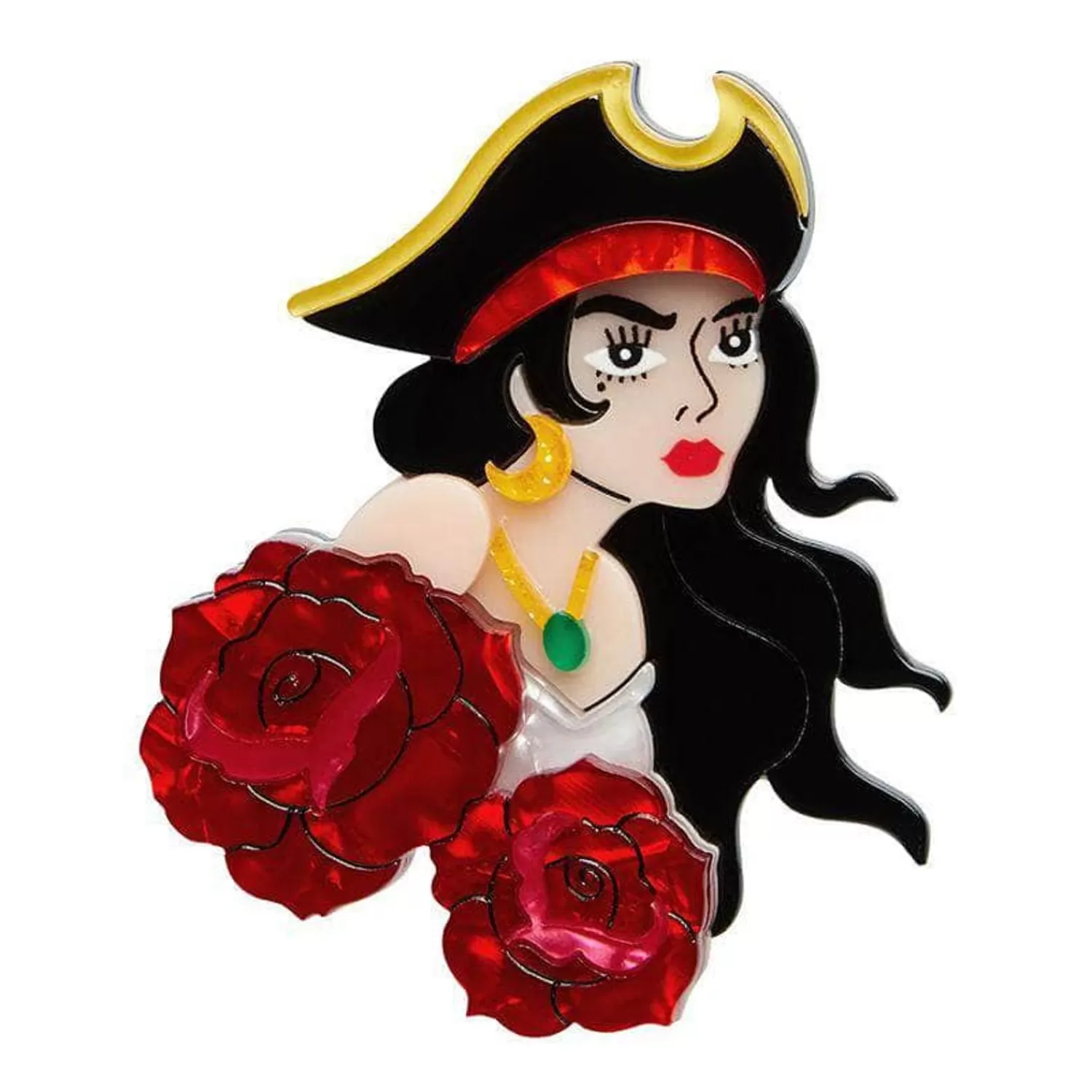 Charlotte Of The Sea Pirate Brooch*Erstwilder Cheap