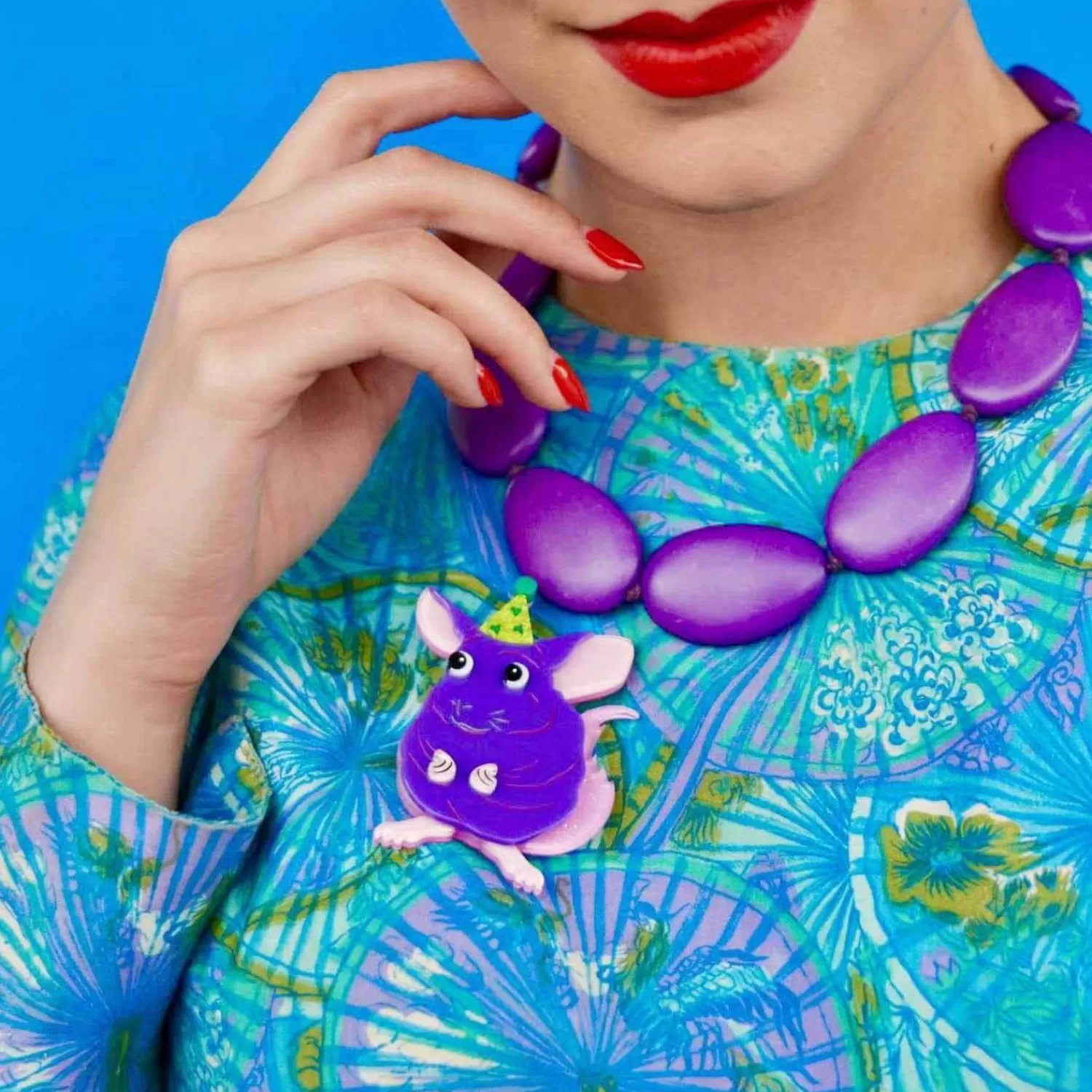 Chaz The Chinchilla Brooch*Erstwilder Fashion