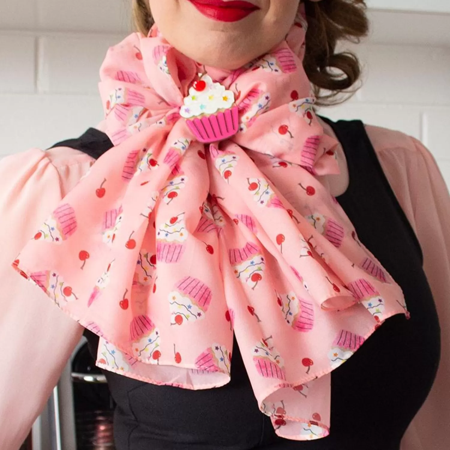 Cherry On Top Neck Scarf*Erstwilder Discount