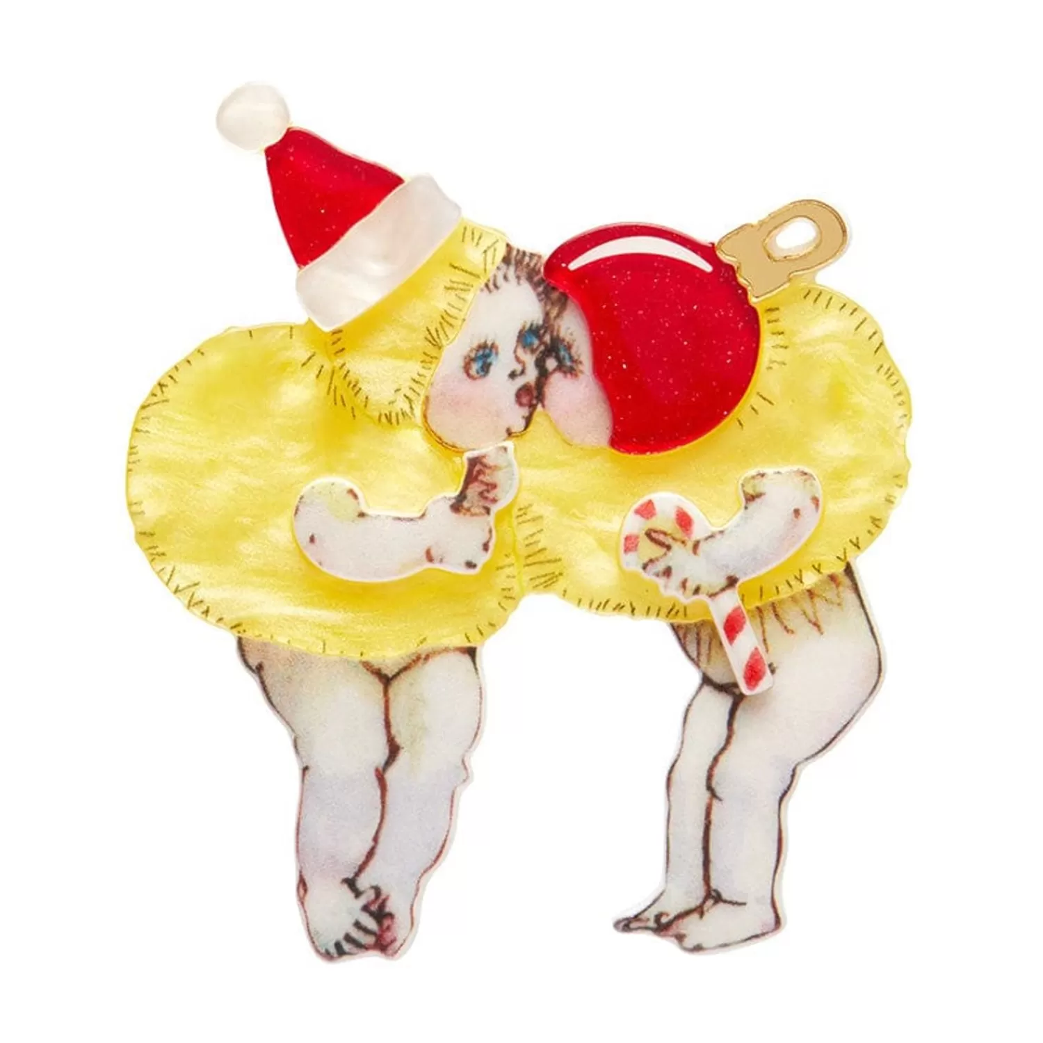 Christmas Kisses Brooch*Erstwilder Outlet