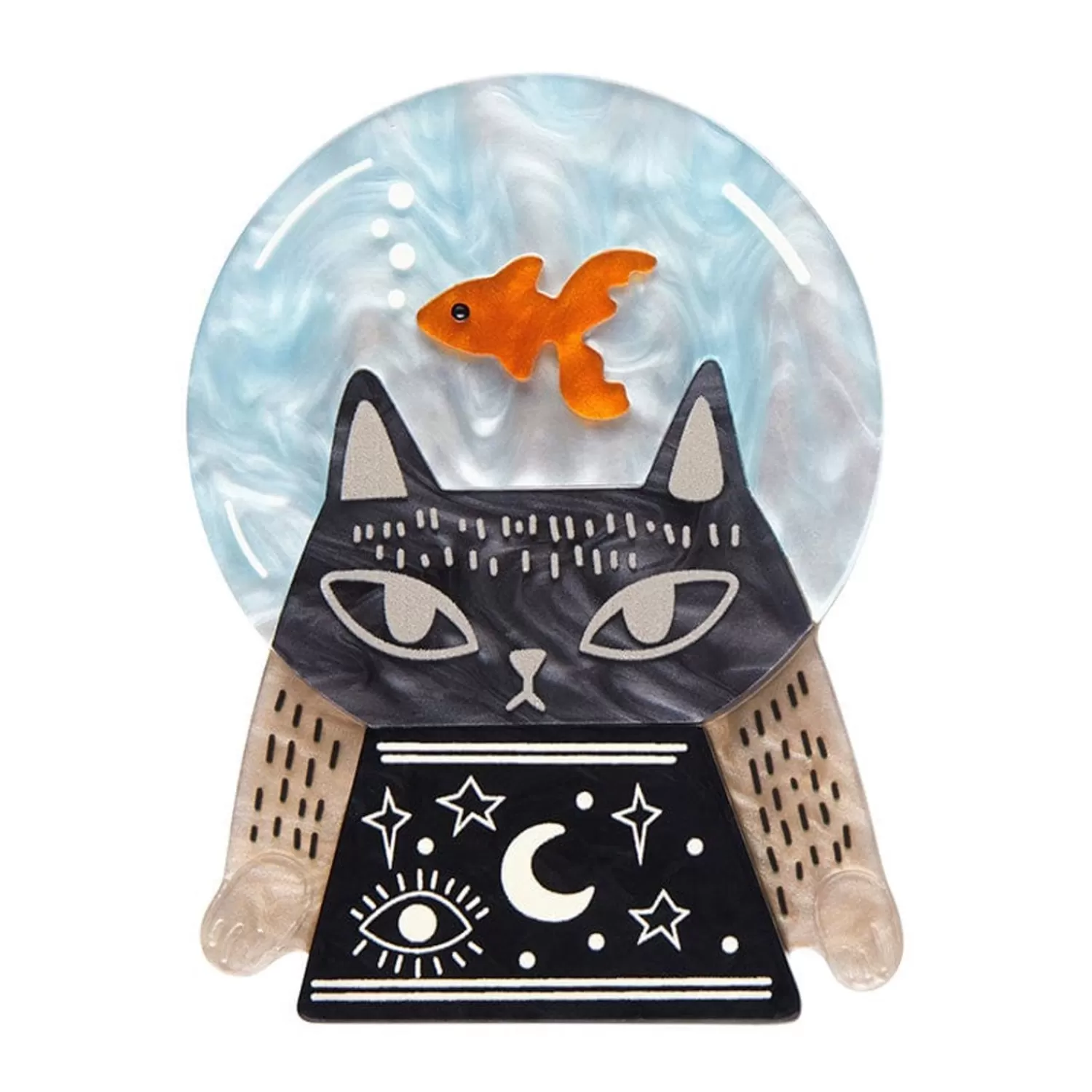 Clairvoyant Cat Brooch*Erstwilder Hot