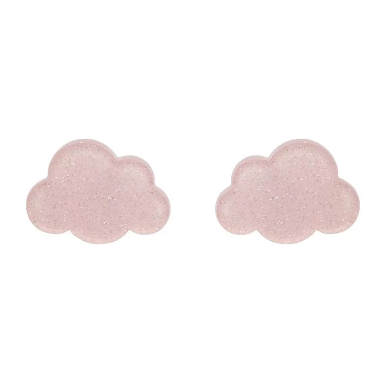 Cloud Glitter Resin Stud Earrings - Pink*Erstwilder Shop