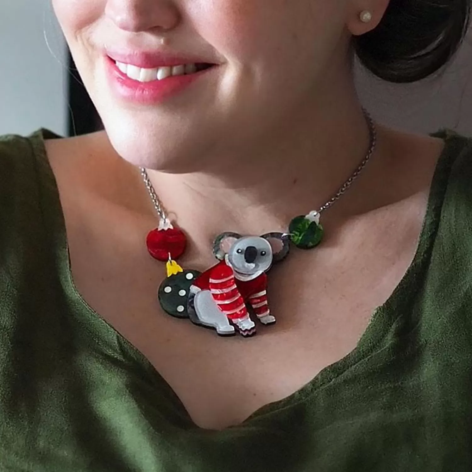 Comfy Christmas Koala Necklace*Erstwilder Sale