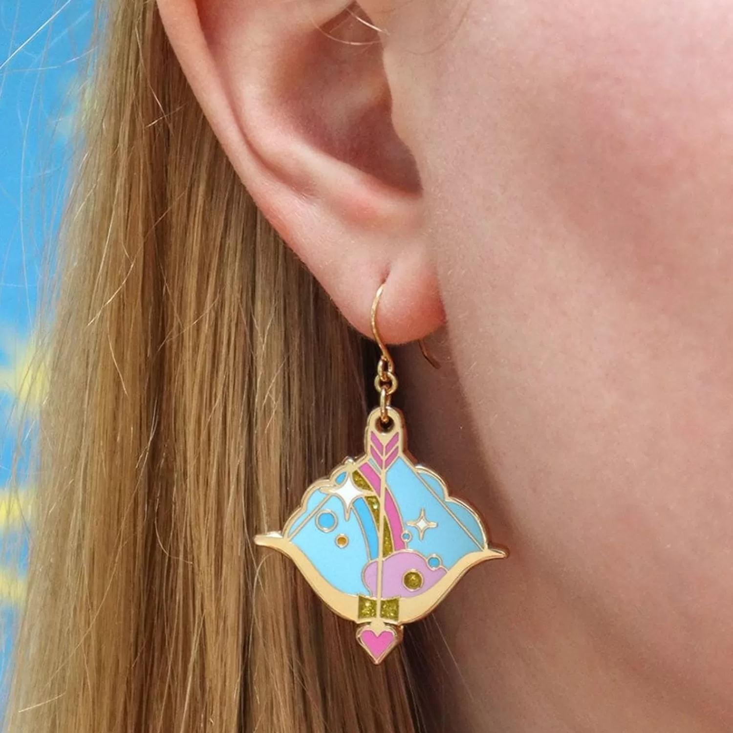 Cupid'S Aim Enamel Drop Earrings*Erstwilder Store