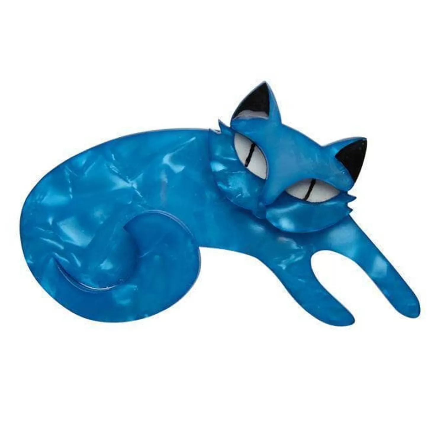 Curling Cassandra Cat Brooch*Erstwilder Best Sale