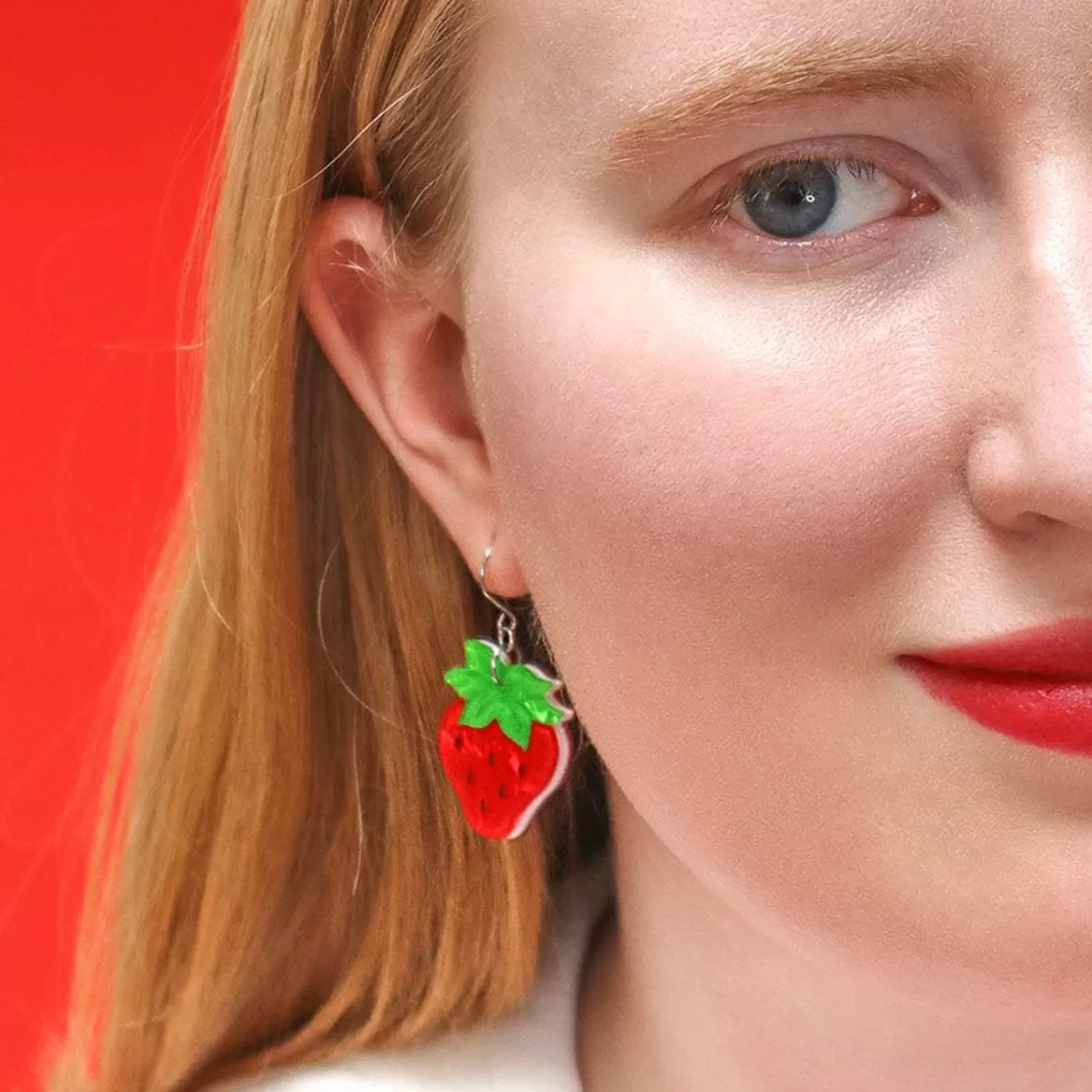 Darling Strawberry Drop Earrings*Erstwilder Best Sale