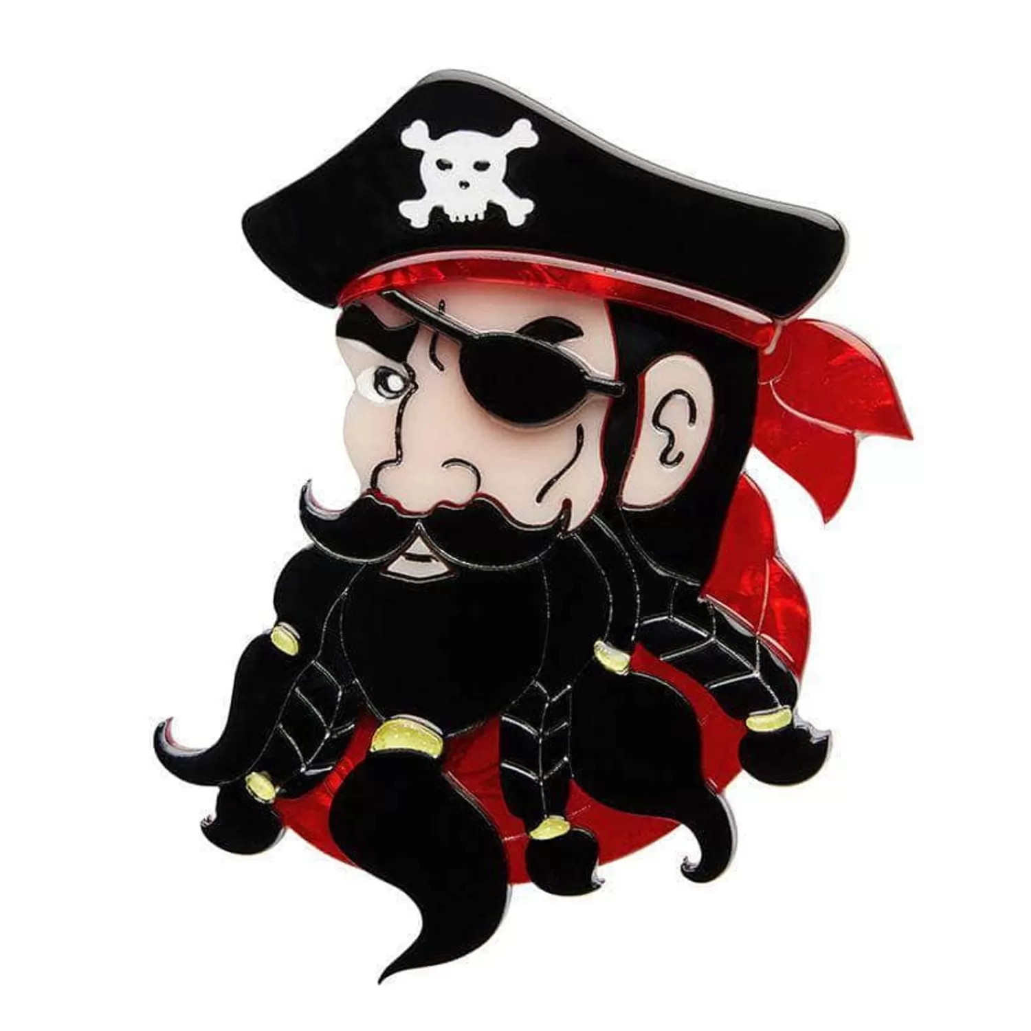 Edward The Exceptional Pirate Brooch*Erstwilder New