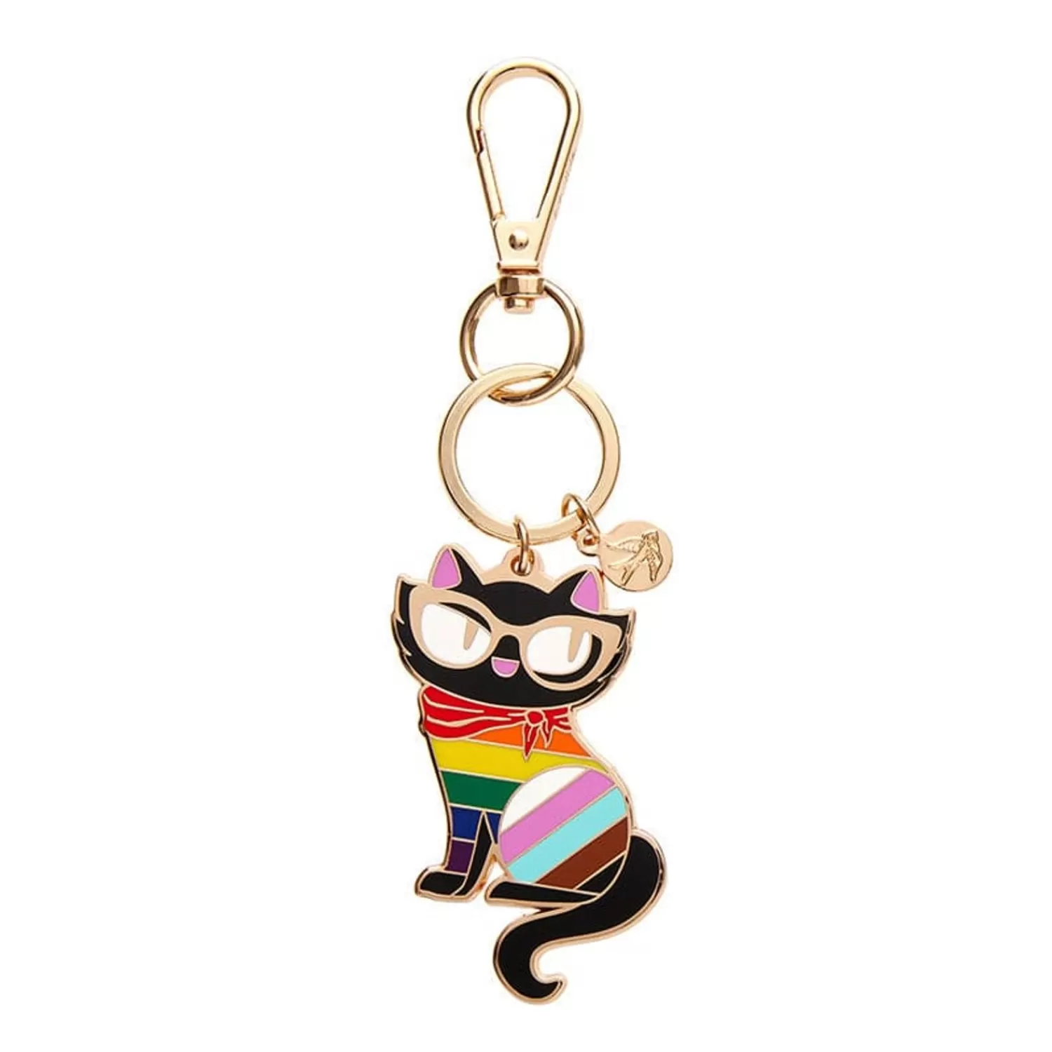 Elissa The Rainbow Cat Enamel Key Ring*Erstwilder Discount