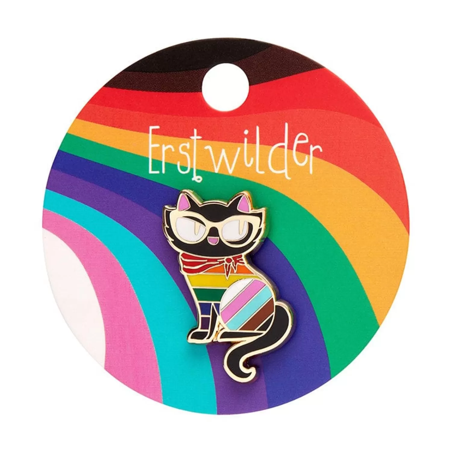 Elissa The Rainbow Cat Enamel Pin*Erstwilder Flash Sale