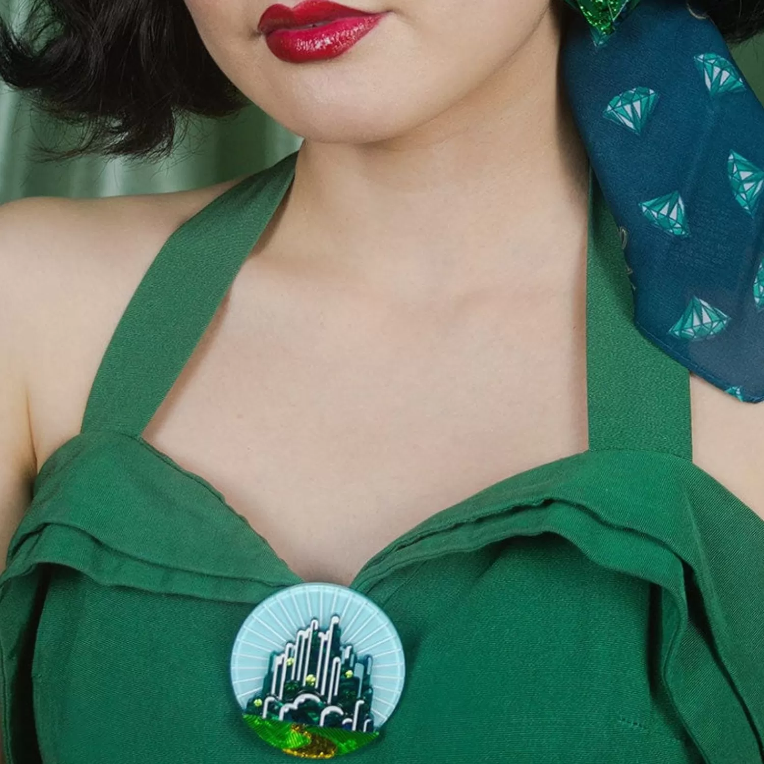 Emerald City Brooch*Erstwilder New