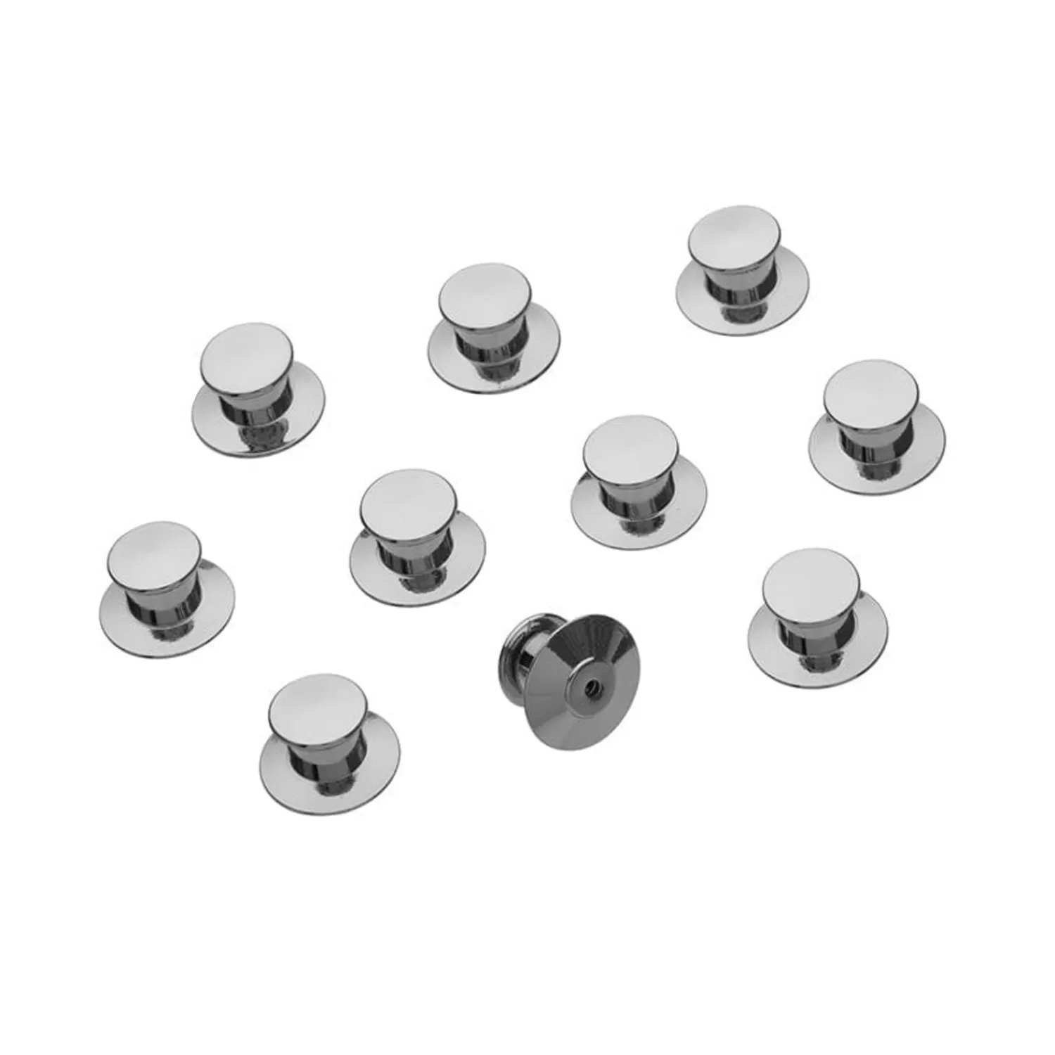 Enamel Pin Metal Locking Clasp 10-Pack - Silver*Erstwilder Fashion