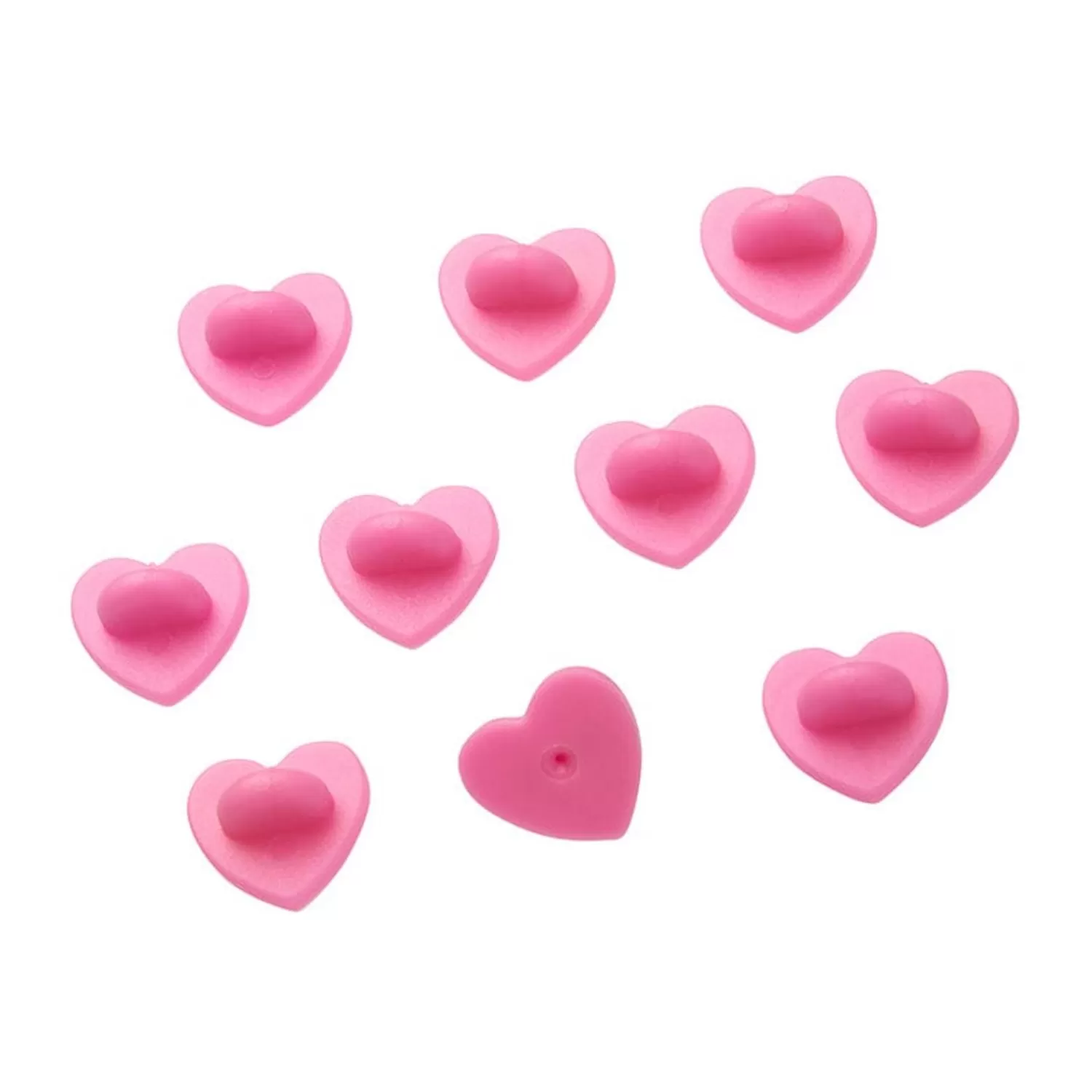 Enamel Pin Rubber Heart Locking Clasp 10-Pack - Pink*Erstwilder Discount