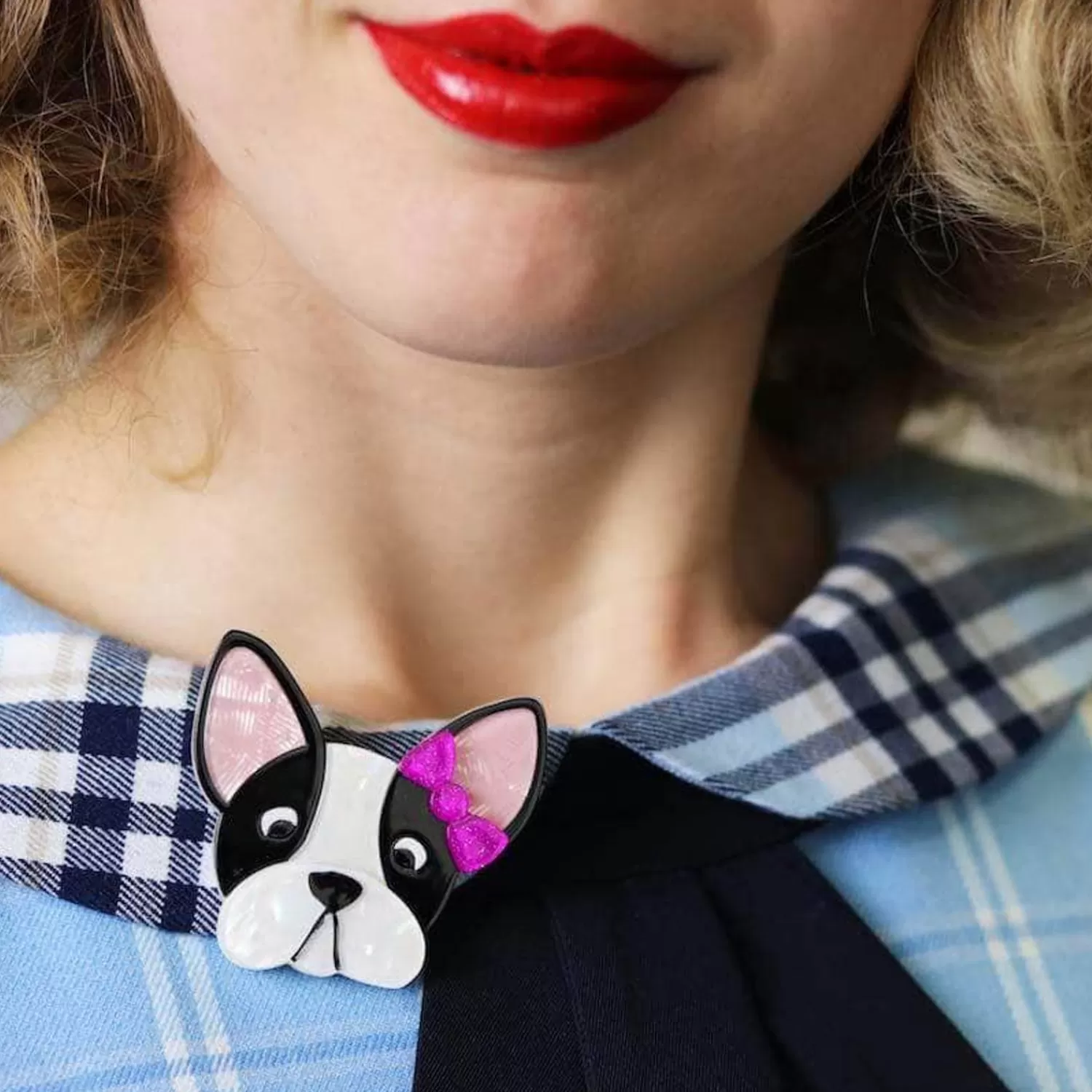 Felicia The Frenchie Dog Brooch*Erstwilder Flash Sale