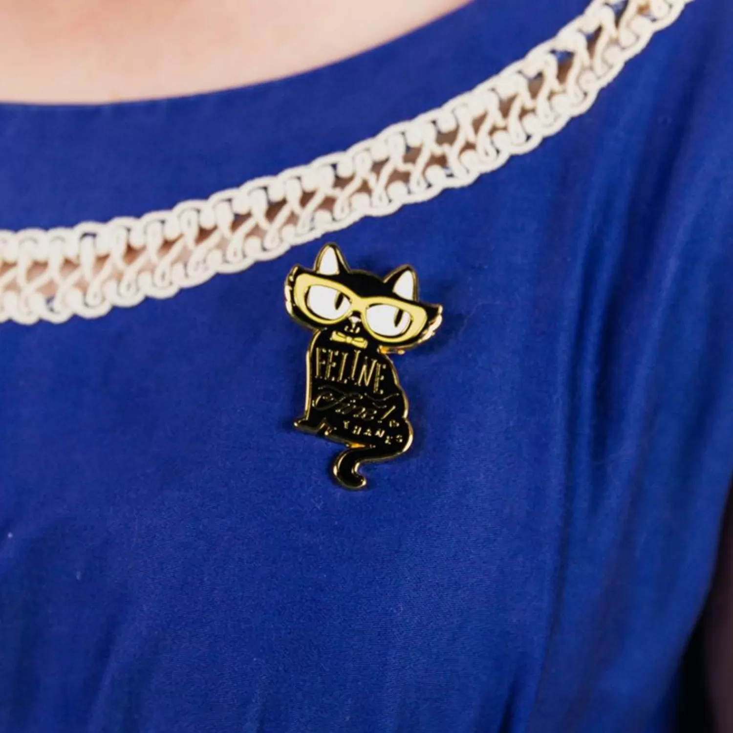 Feline Fine Enamel Pin*Erstwilder New