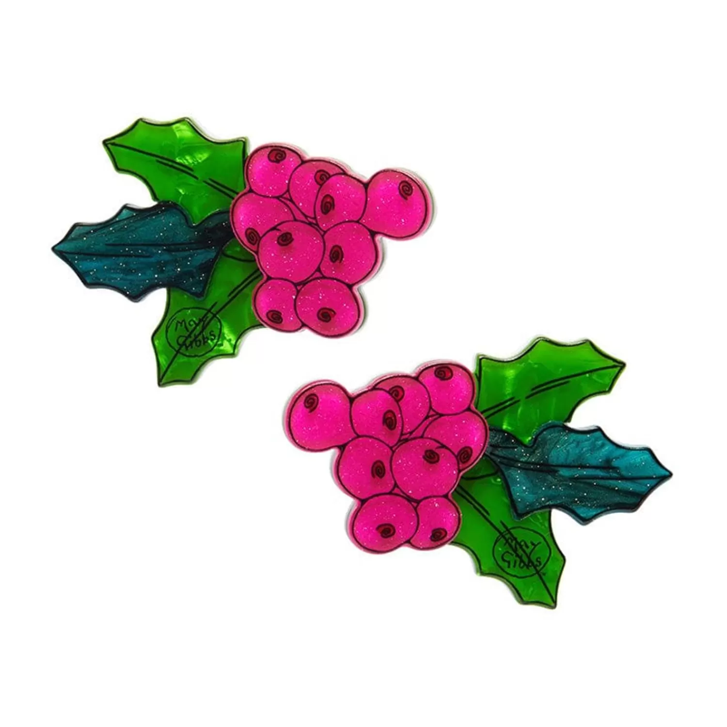 Festive Foliage Hair Clips Set - 2 Piece*Erstwilder Clearance