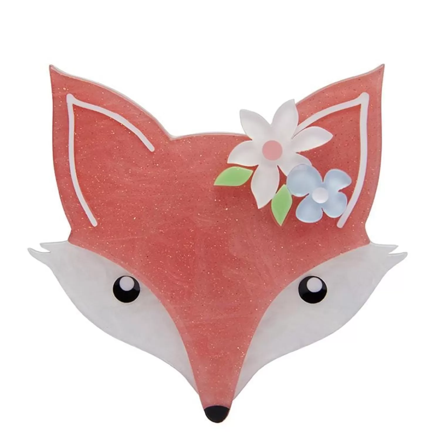 Flora Fox Face Brooch*Erstwilder Hot