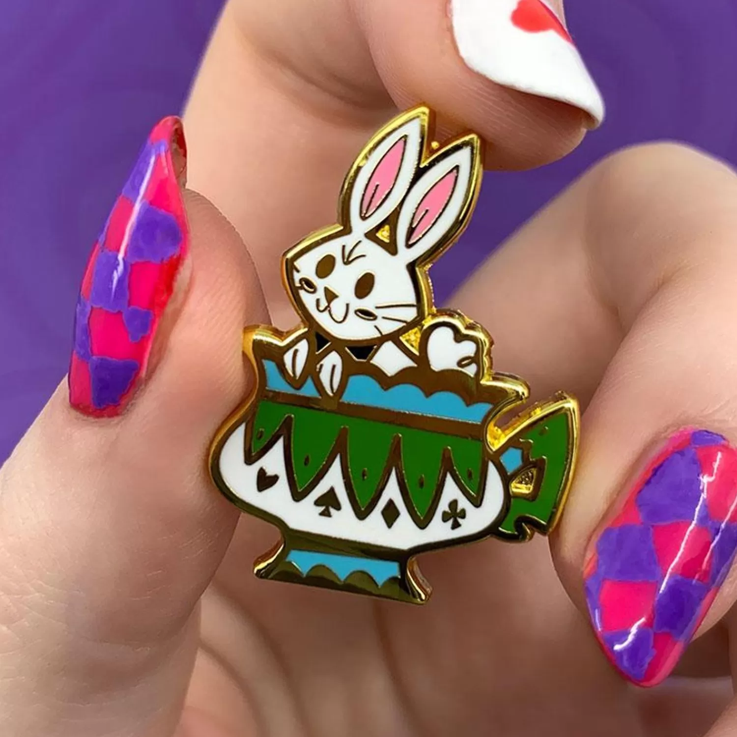 Follow The White Rabbit Enamel Pin*Erstwilder Best Sale