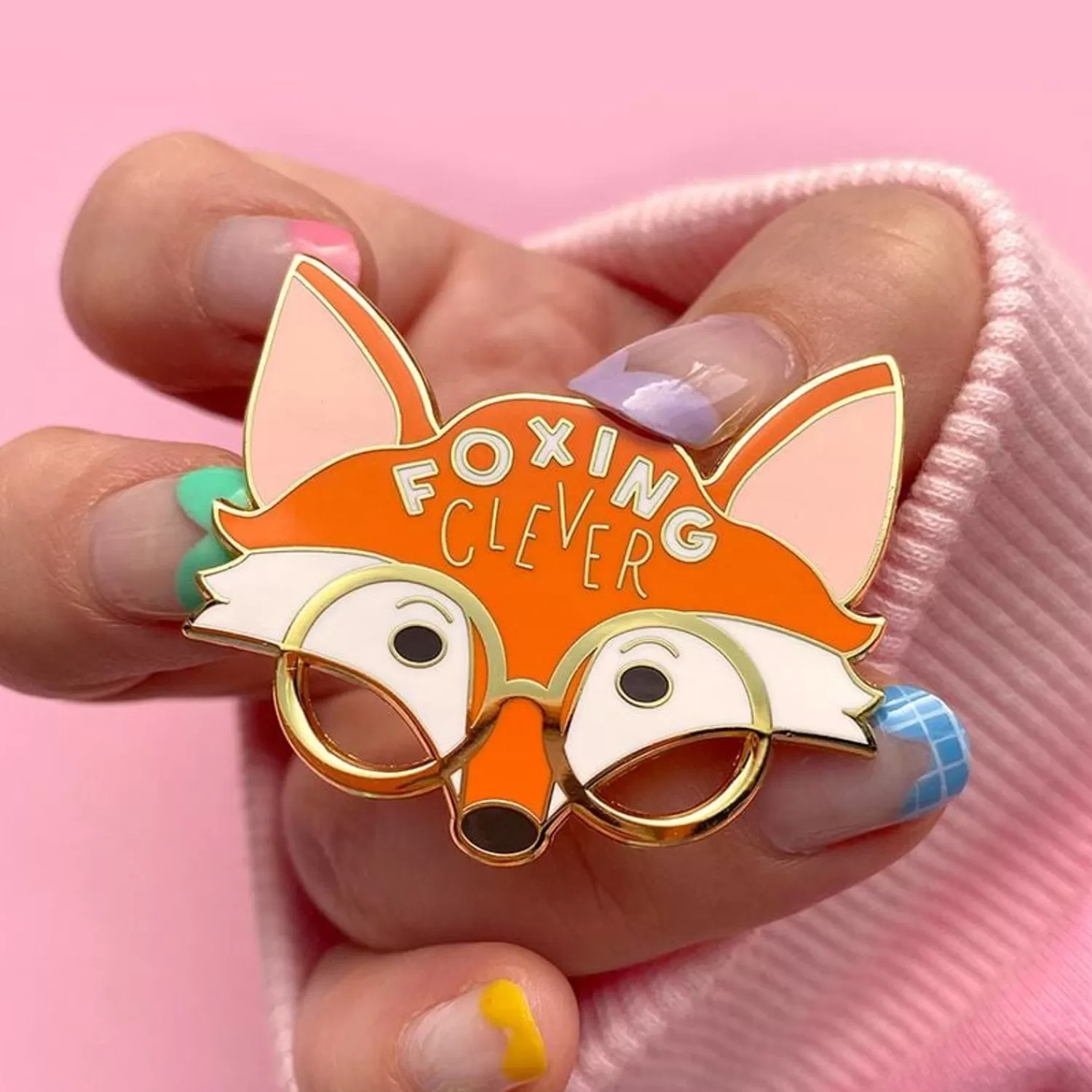 Foxing Clever Enamel Pin*Erstwilder Cheap