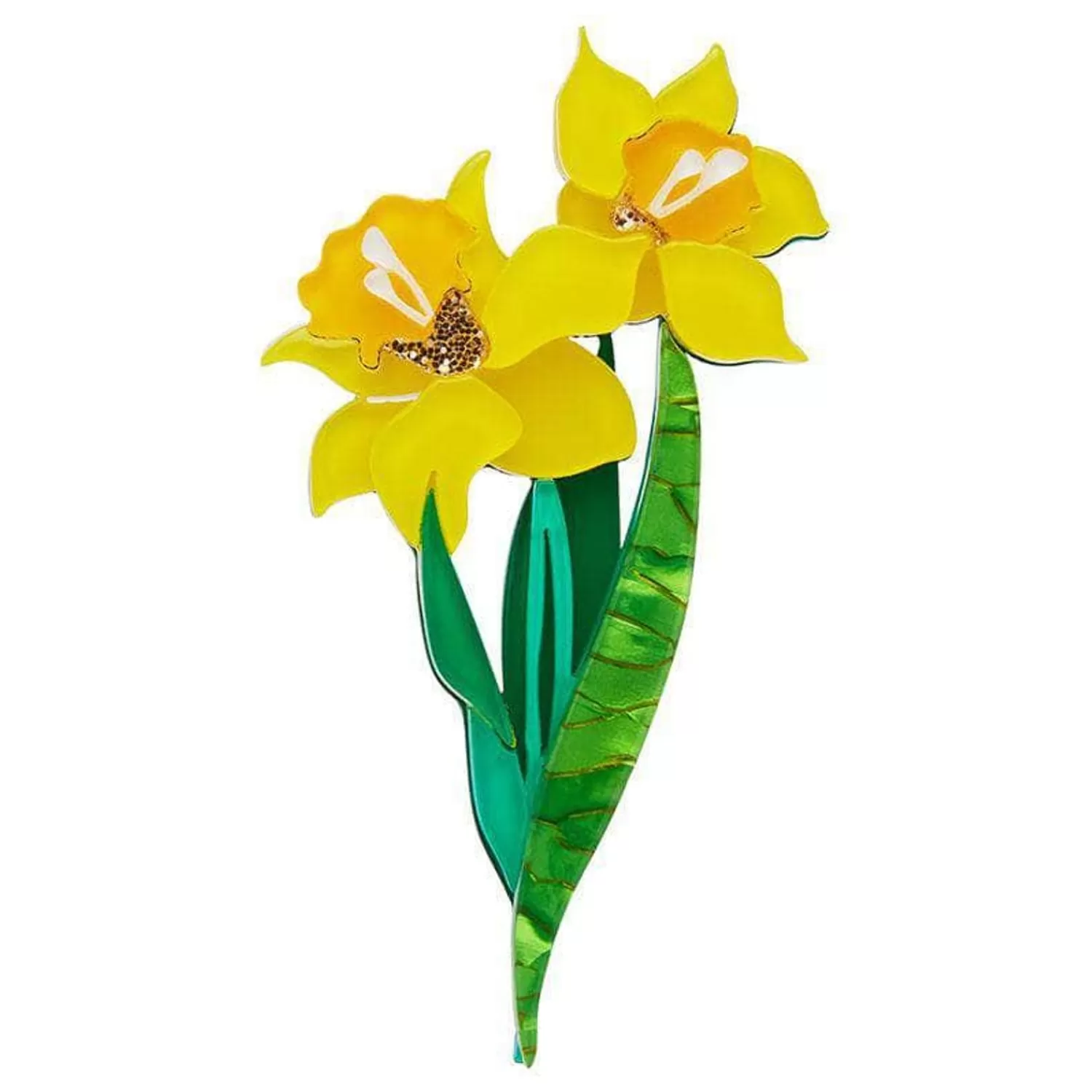 Garden Goddess Daffodil Brooch*Erstwilder Best