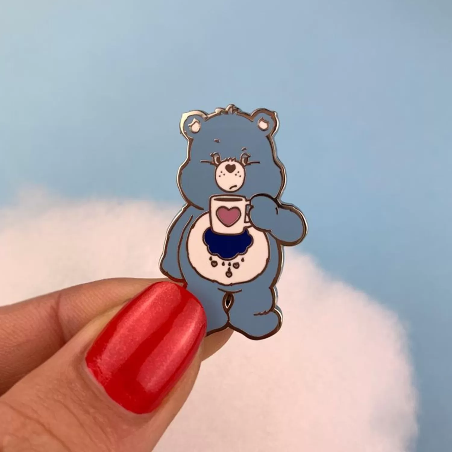 Good Morning, Grumpy Bear Enamel Pin*Erstwilder Fashion