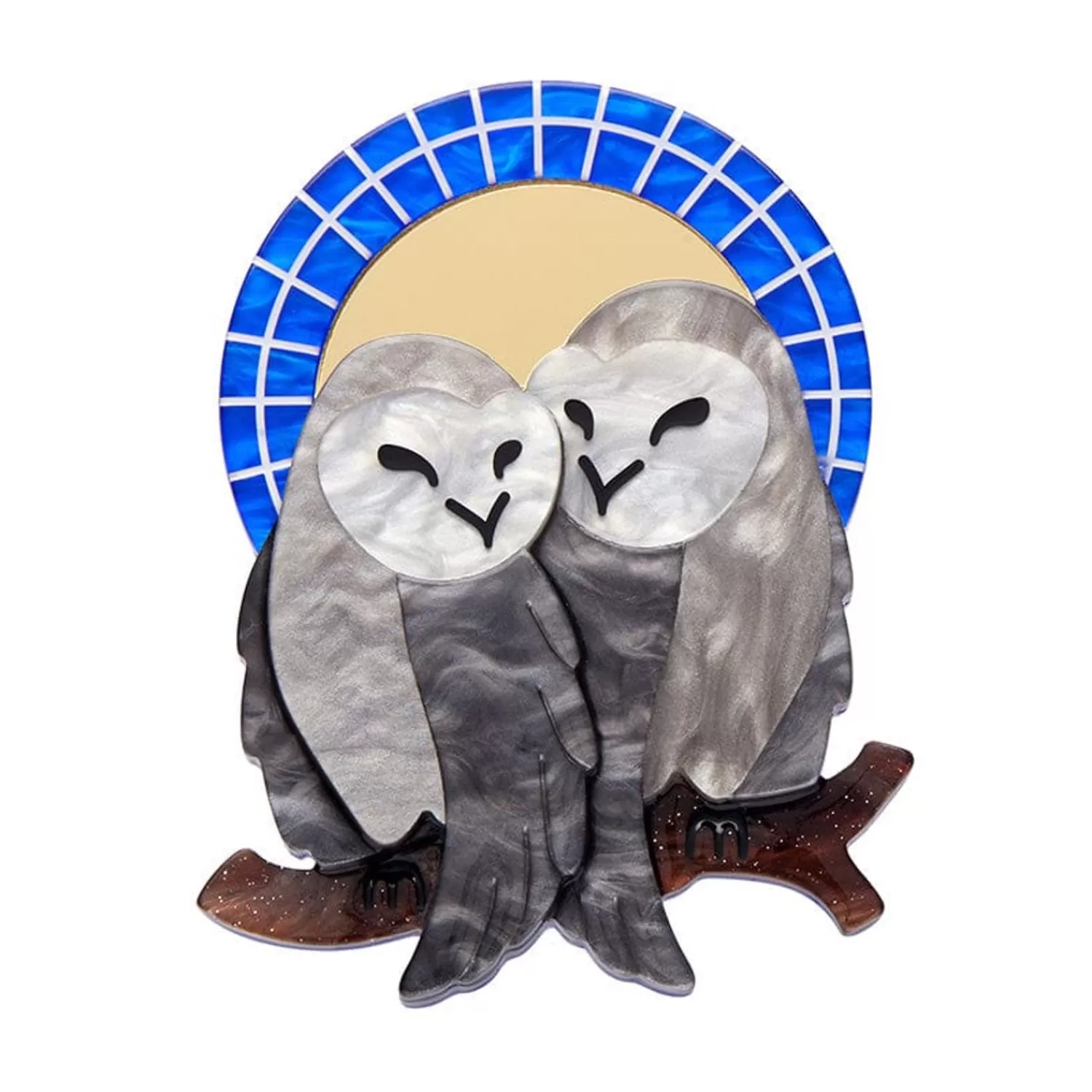 Good Omens Owls Brooch*Erstwilder New