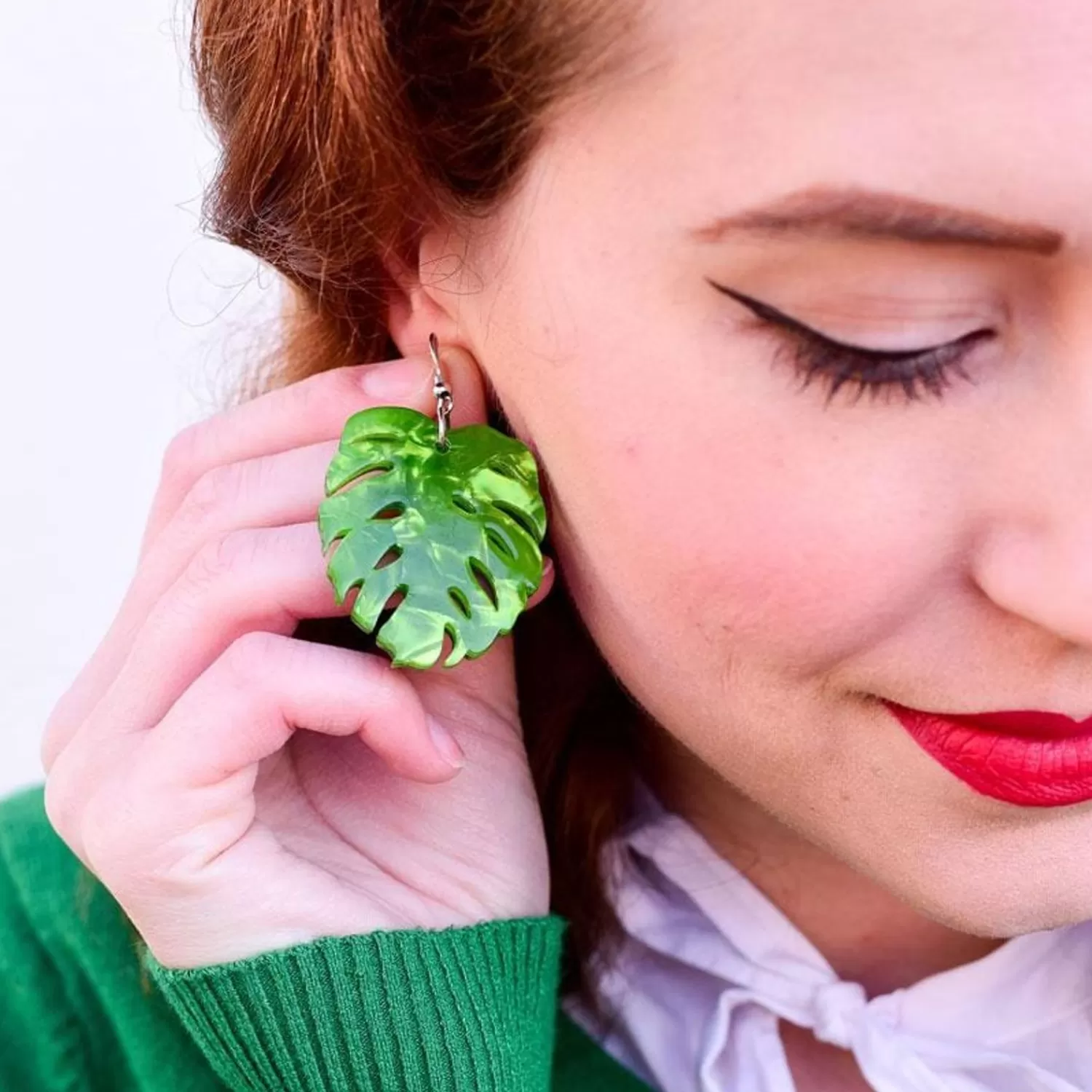 Green Eyed Monster Earrings*Erstwilder Outlet