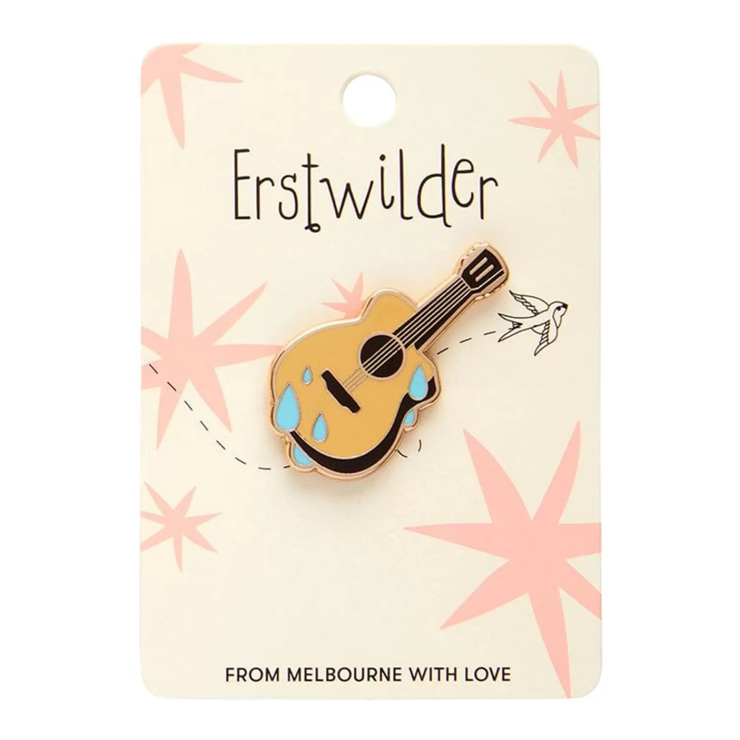 Guitar Blues Enamel Pin*Erstwilder Flash Sale