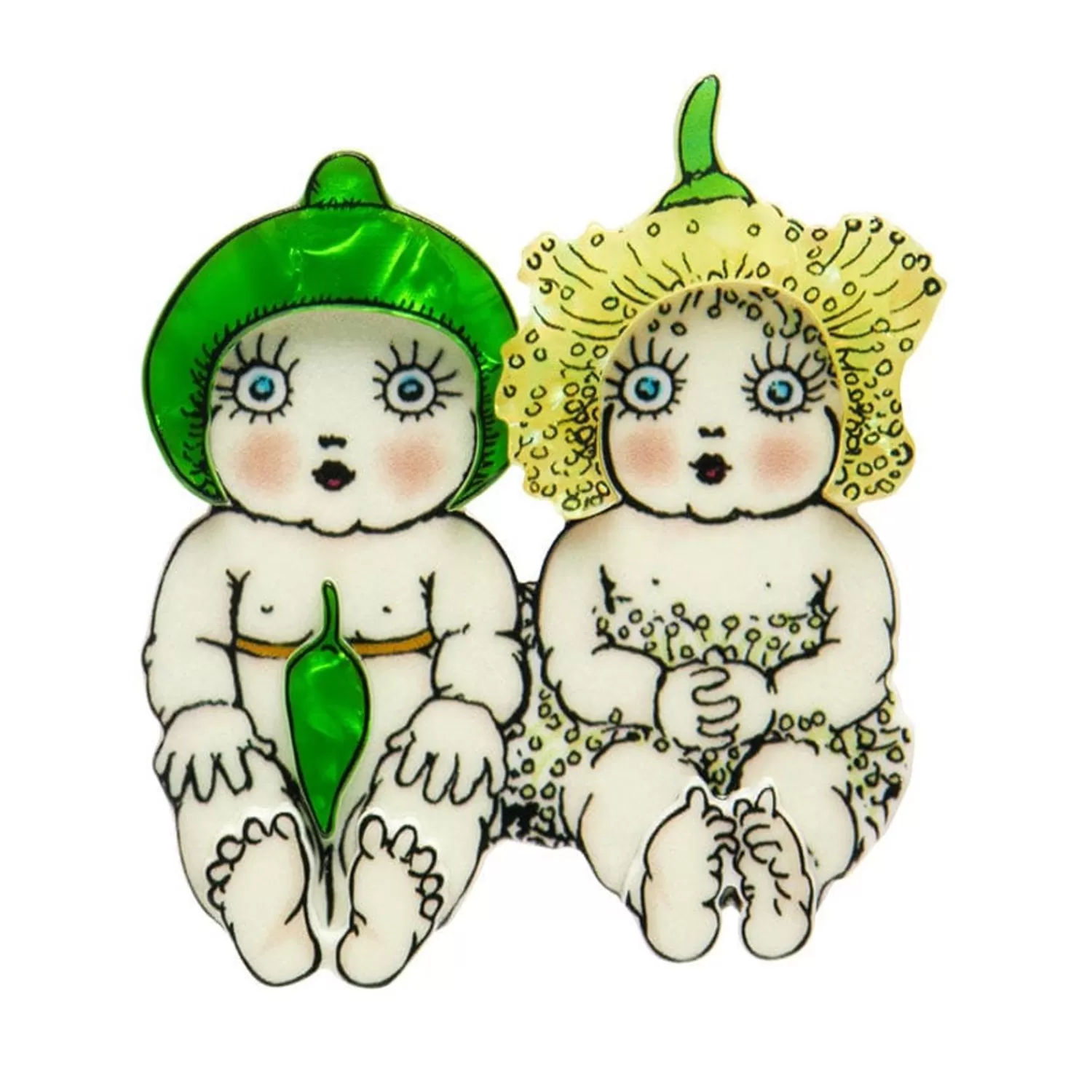 Gumnut Twins Brooch*Erstwilder Shop