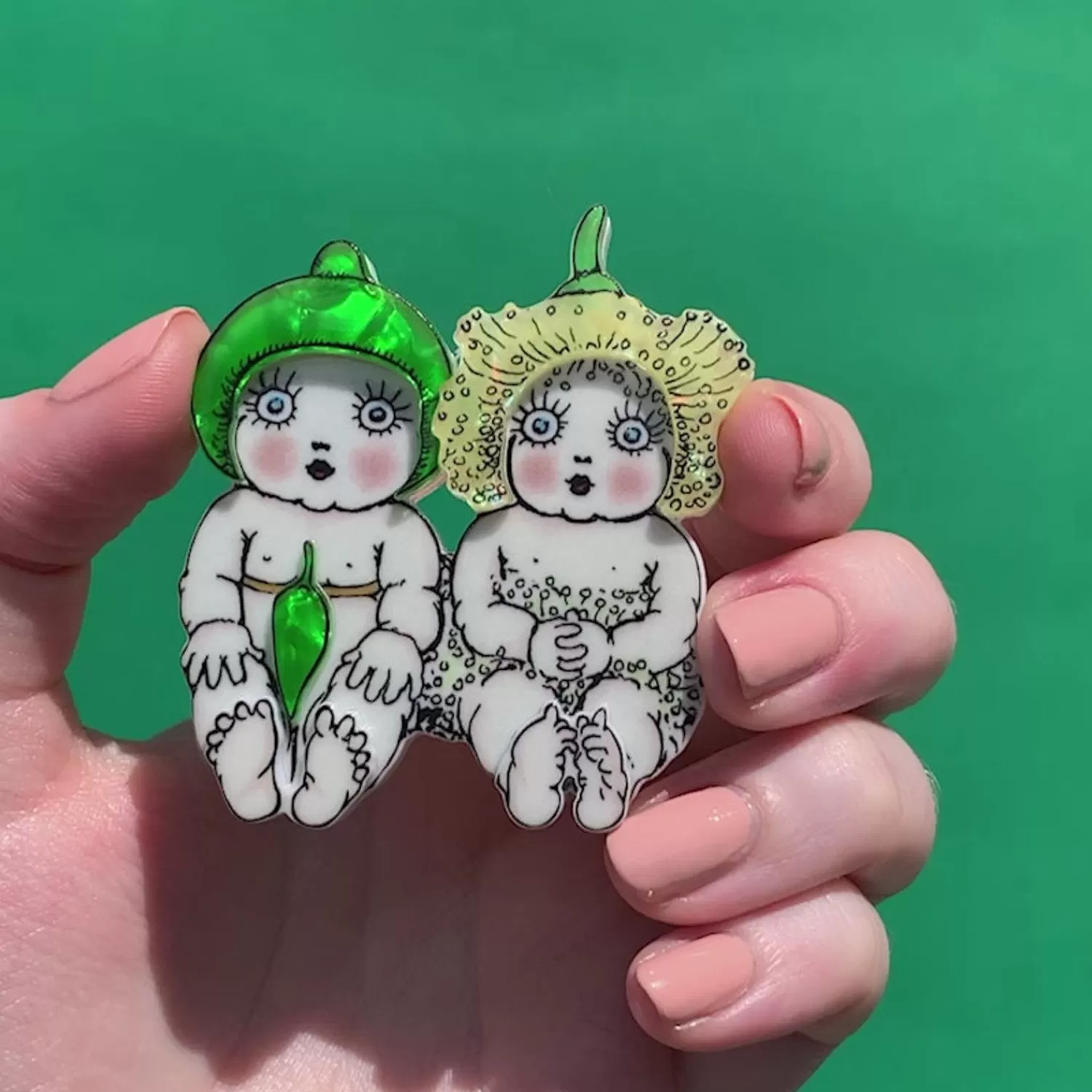 Gumnut Twins Brooch*Erstwilder Shop