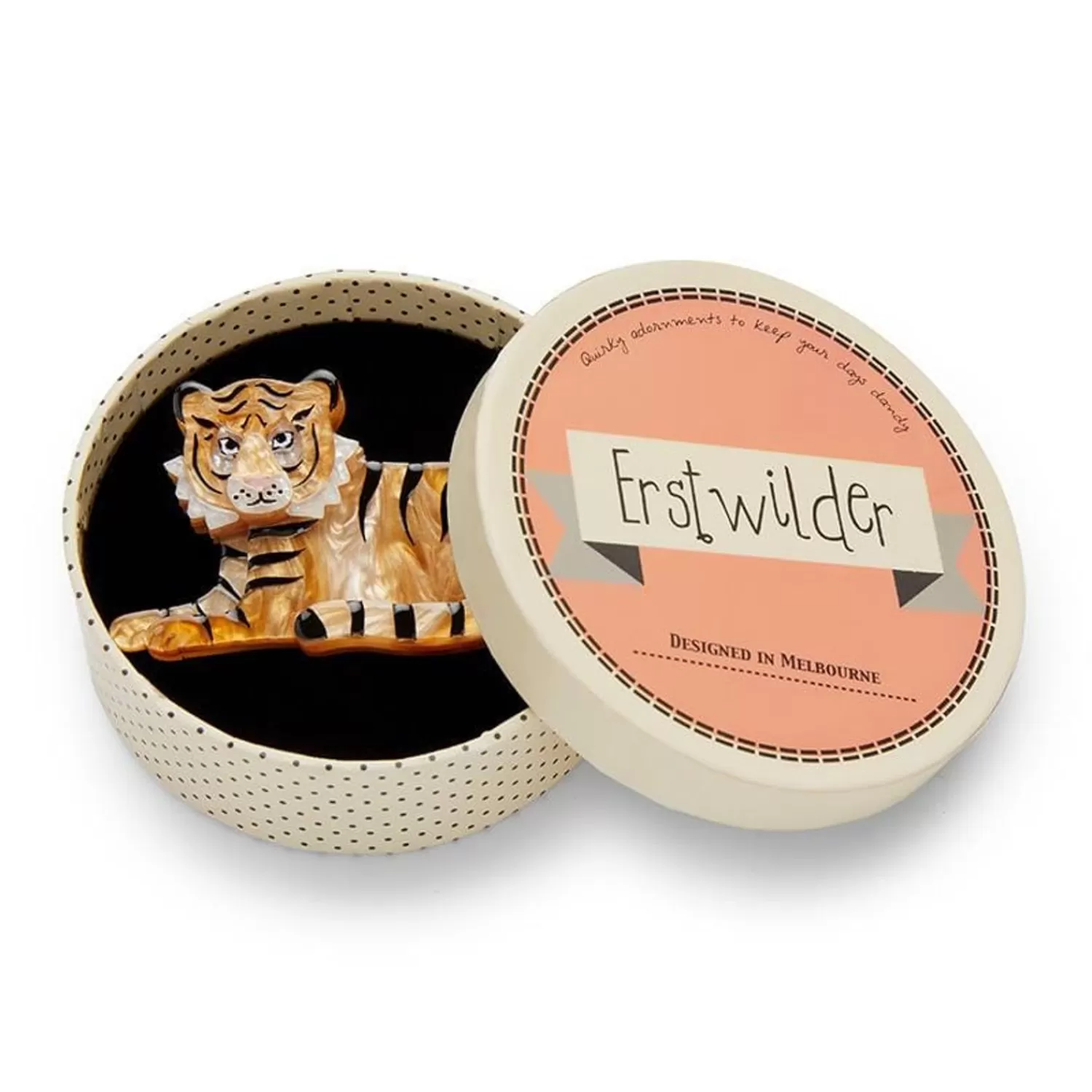 Hairy Hobbes Tiger Brooch*Erstwilder Best Sale