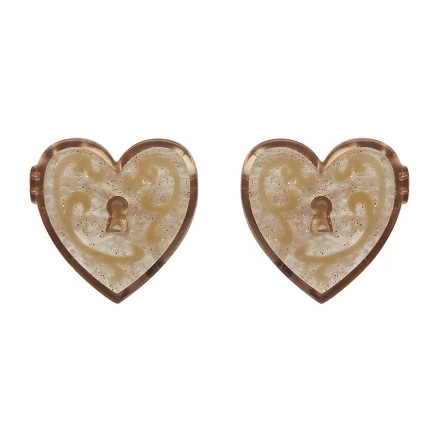 Heart Of Cache Stud Earrings*Erstwilder New